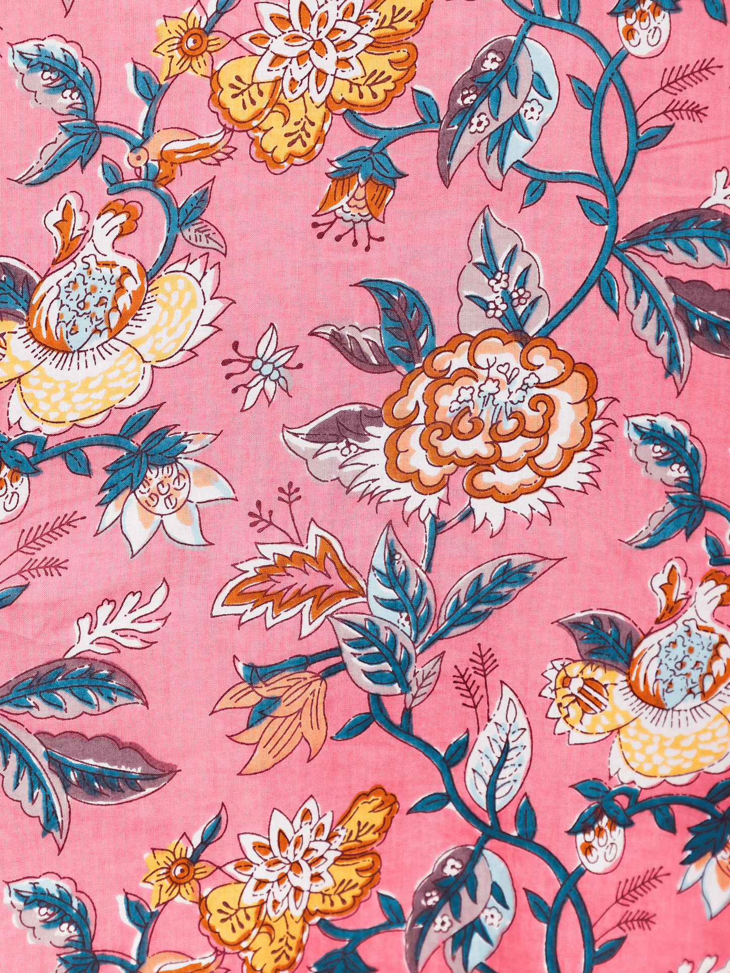 Soft Cotton Floral Straight Pink Kurta