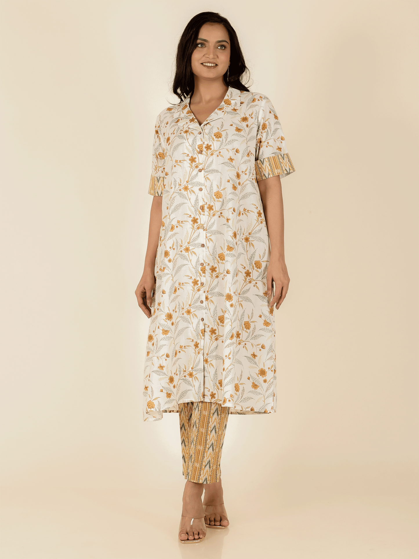 Soft Cotton Floral Kurta