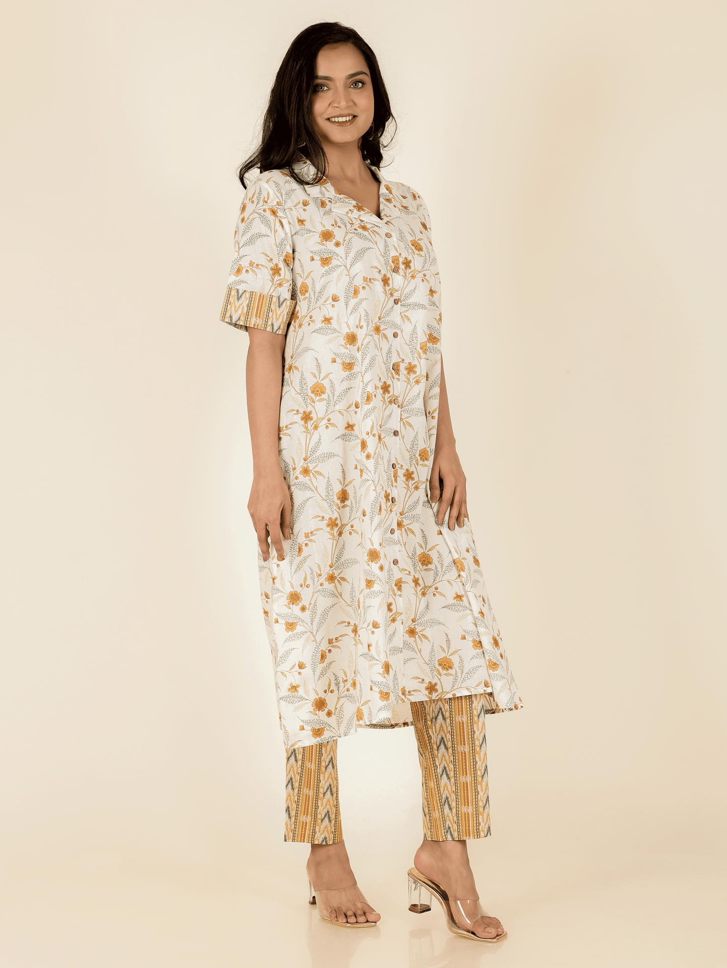 Soft Cotton Floral Kurta