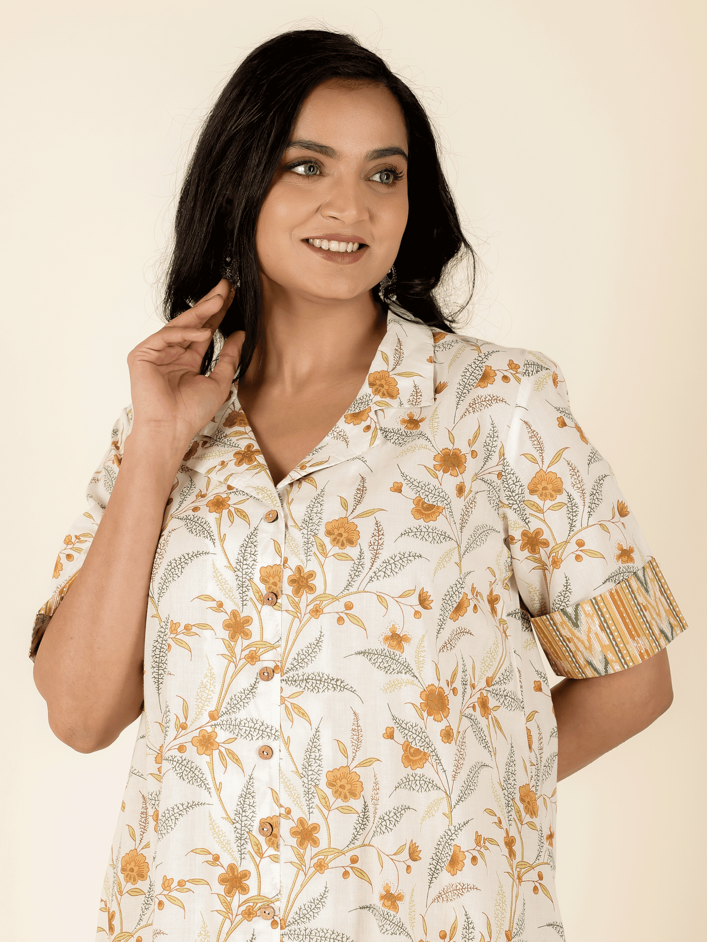 Soft Cotton Floral Kurta