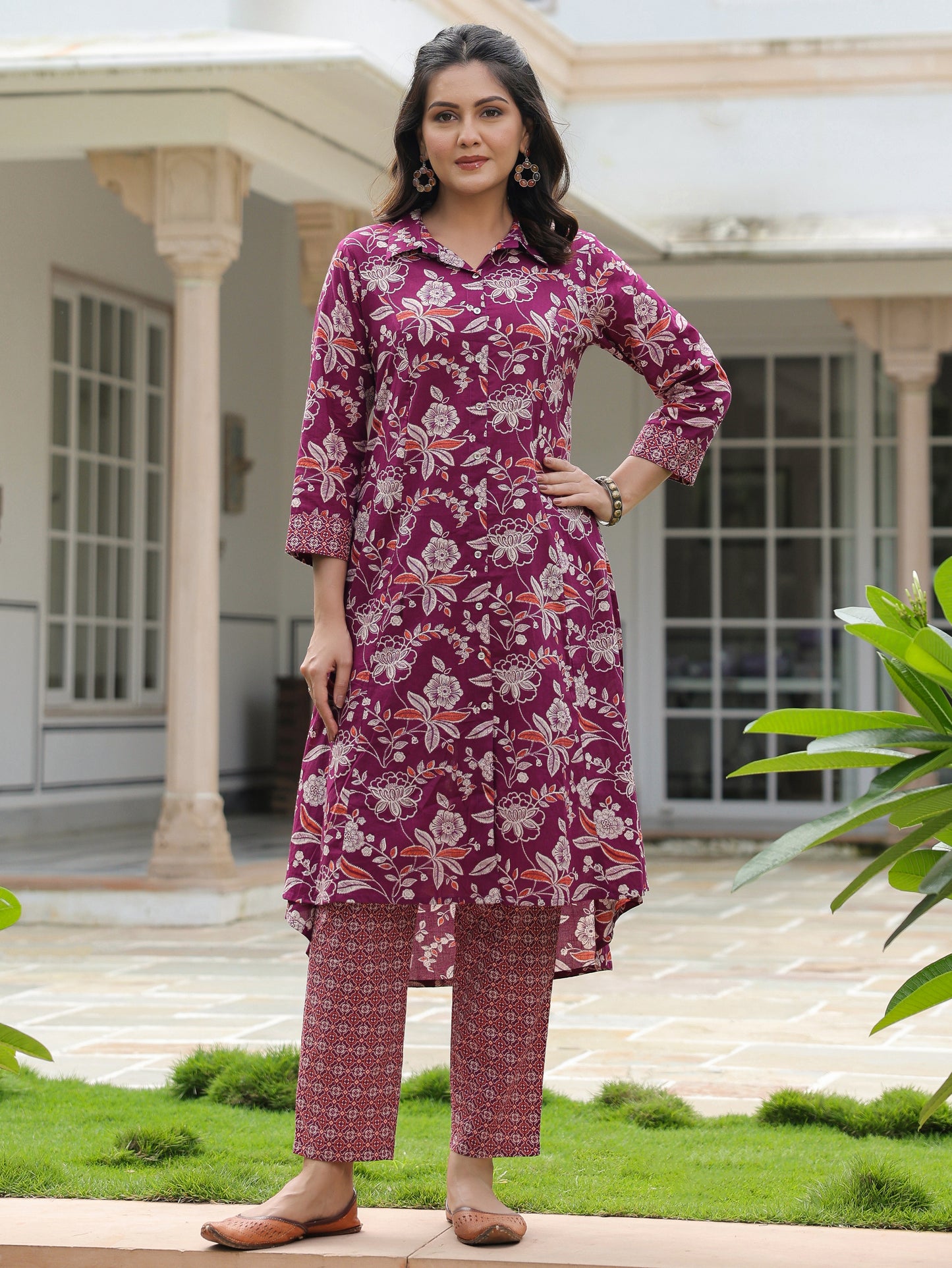 Soft Cotton Floral Kurta