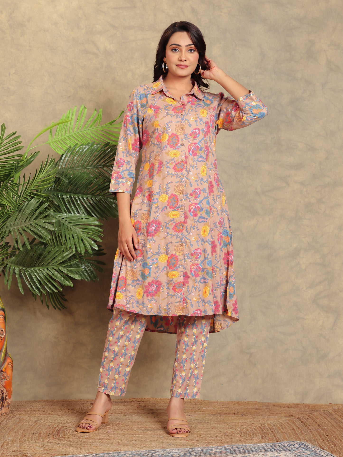 Soft Cotton Floral Kurta