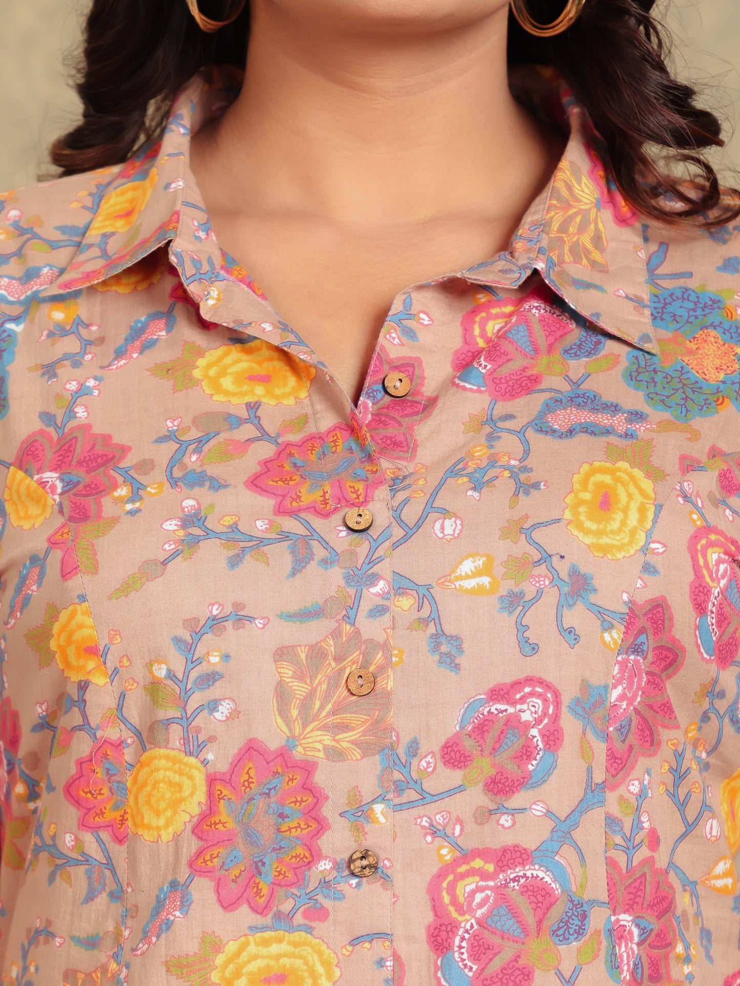 Soft Cotton Floral Kurta