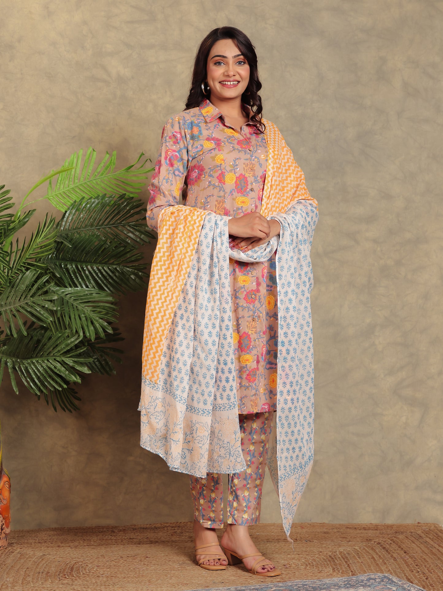 Soft Cotton Floral Kurta