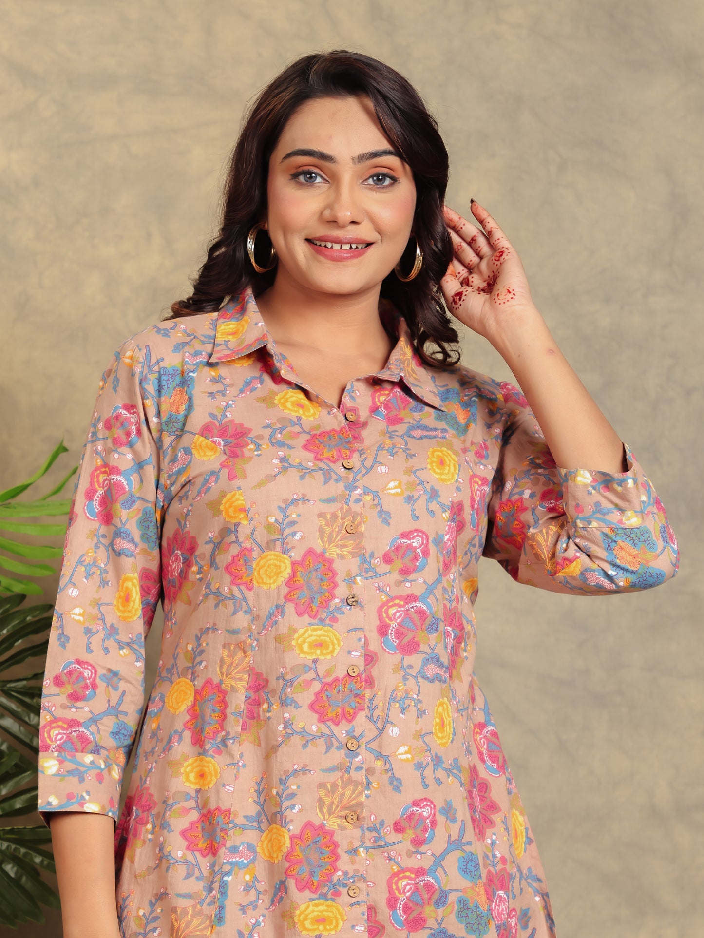 Soft Cotton Floral Kurta