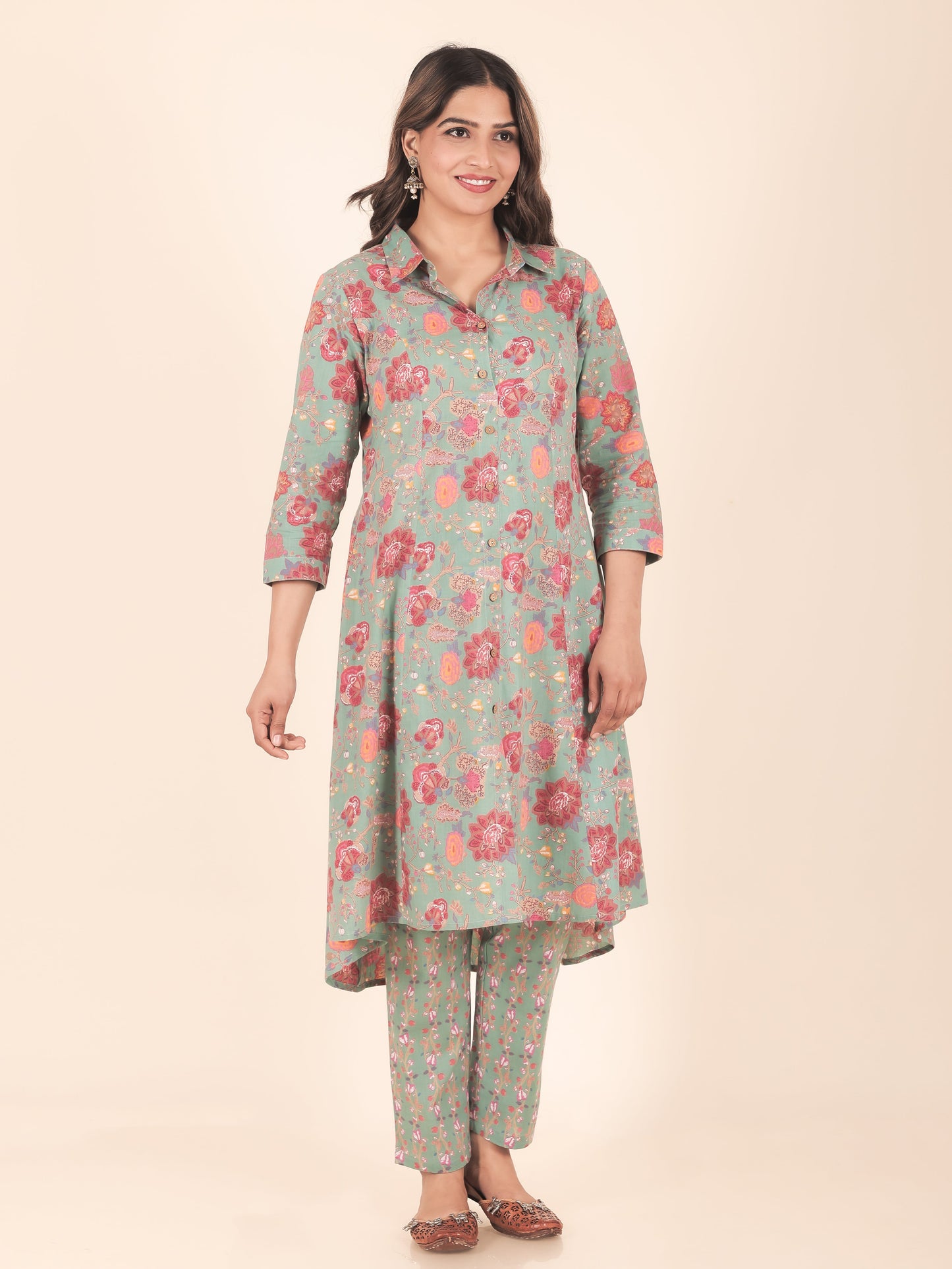 Soft Cotton Floral Kurta