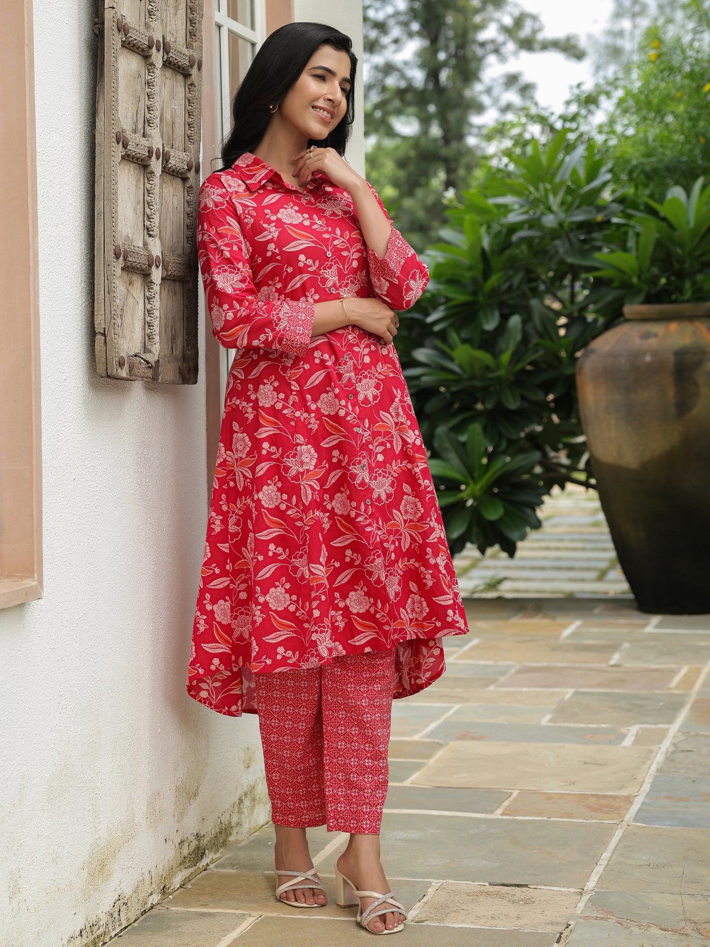 Soft Cotton Floral Kurta