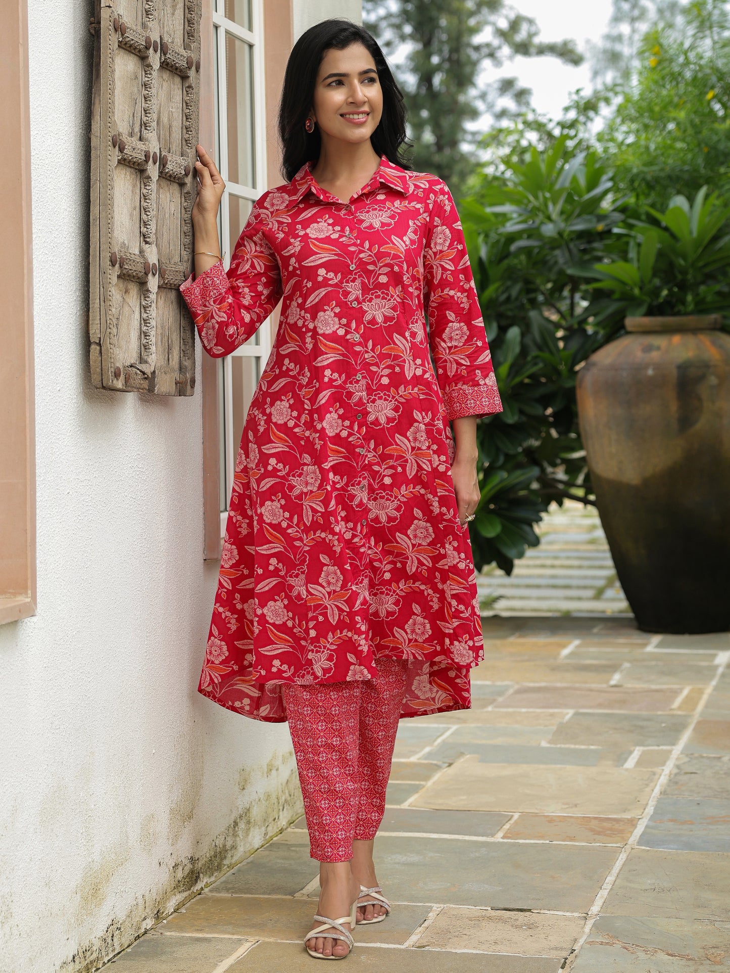 Soft Cotton Floral Kurta