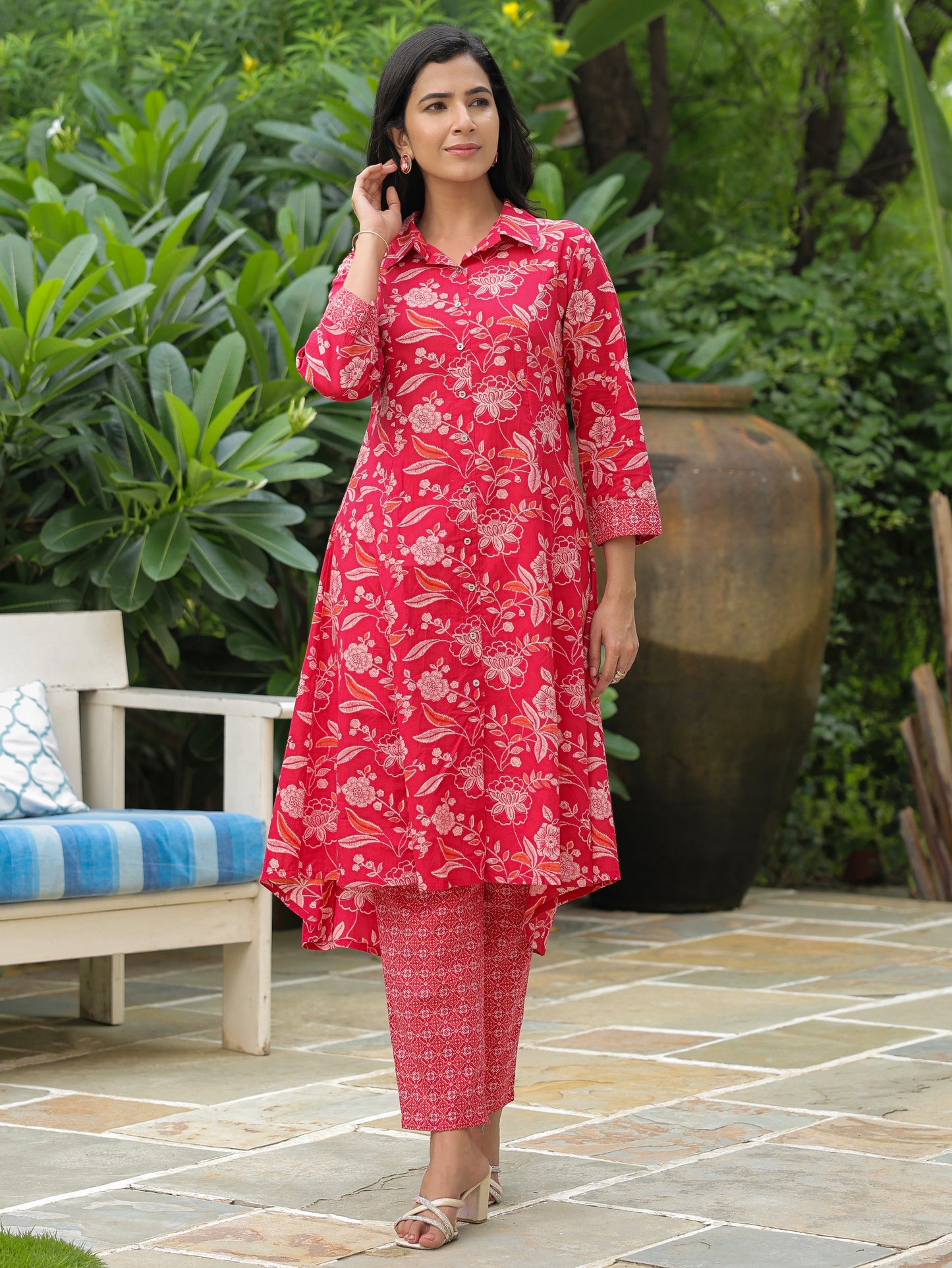 Soft Cotton Floral Kurta