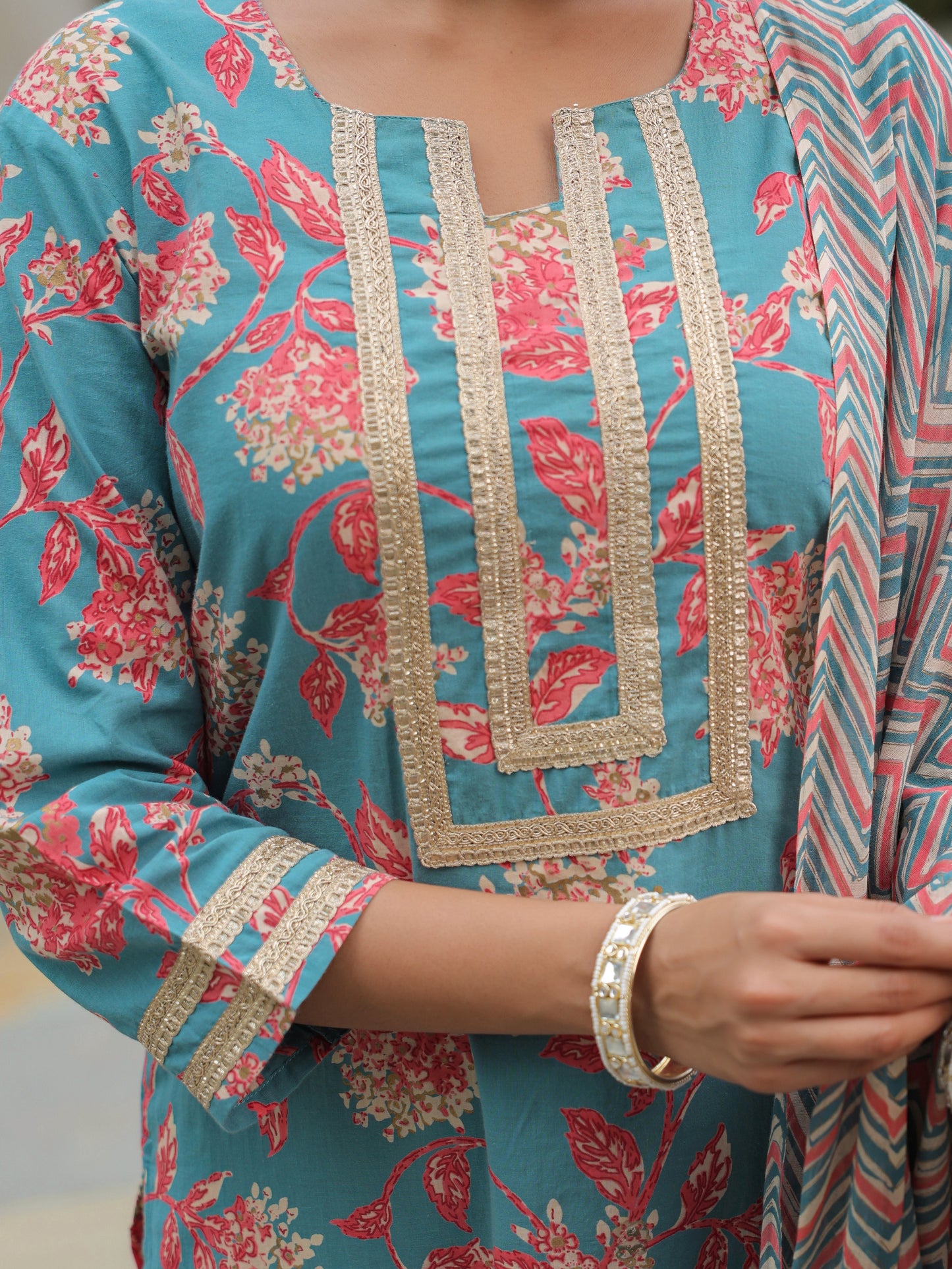 Soft Cotton Floral Kurta