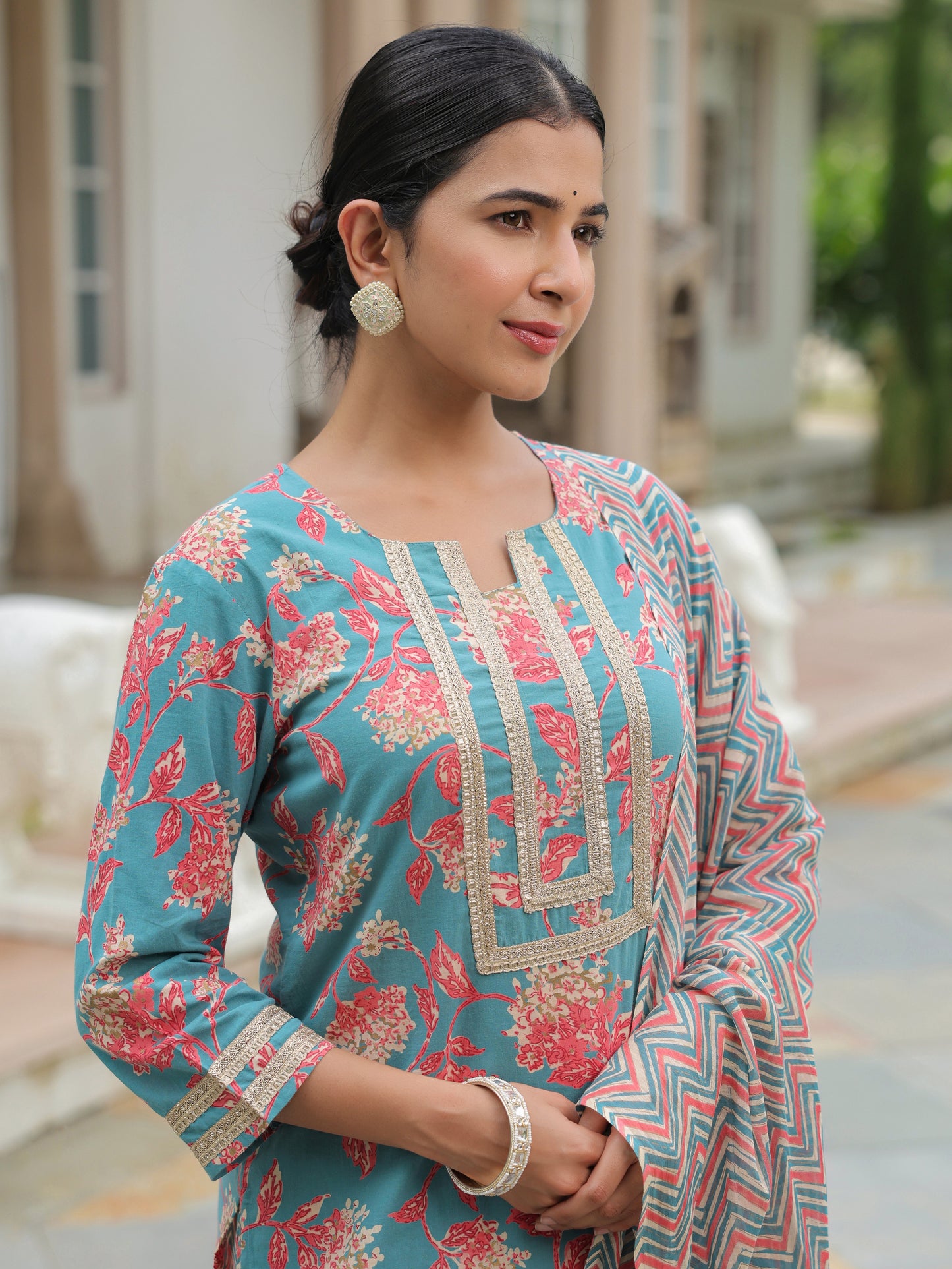 Soft Cotton Floral Kurta