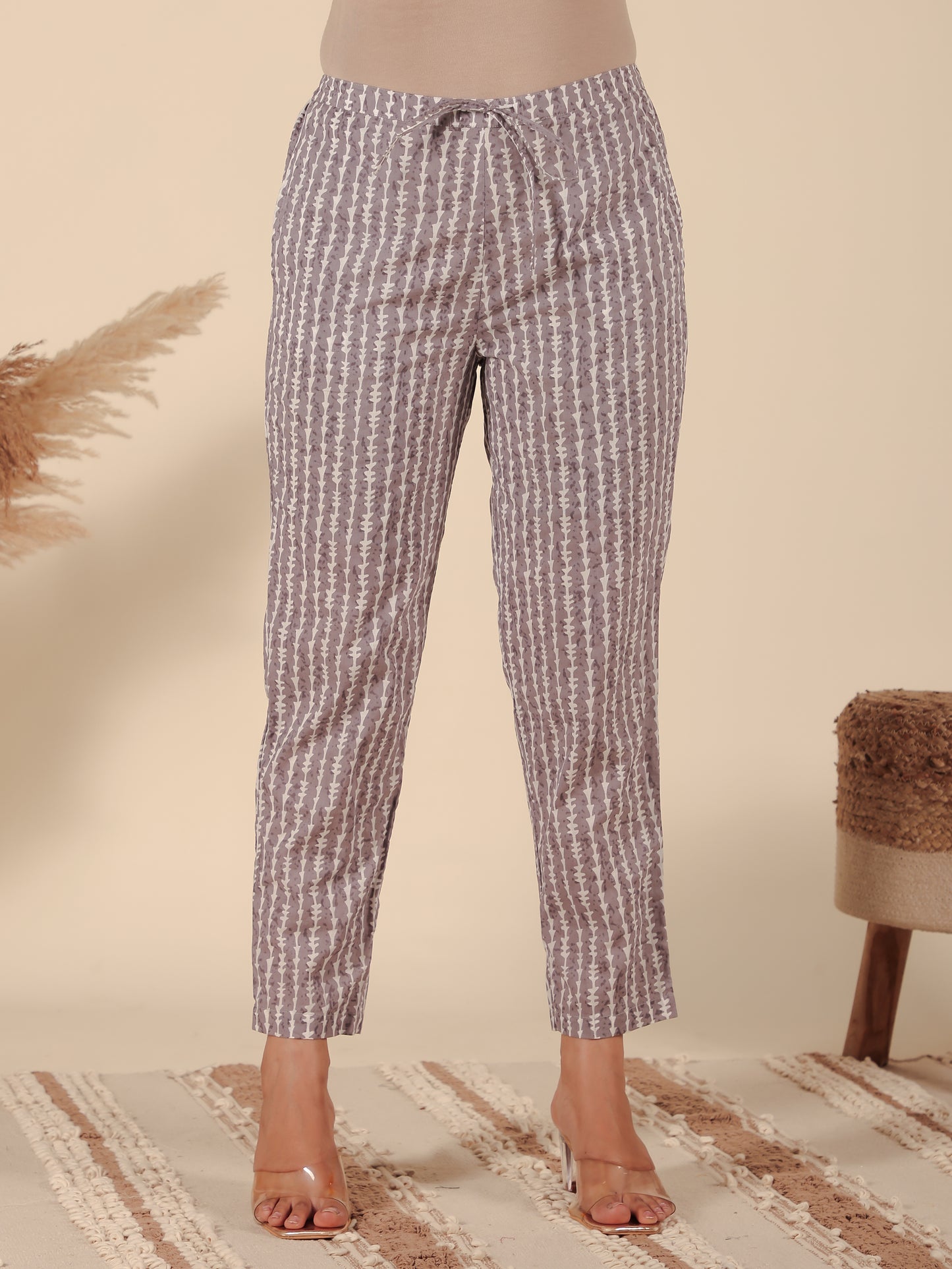 Soft Cotton Striped Pant