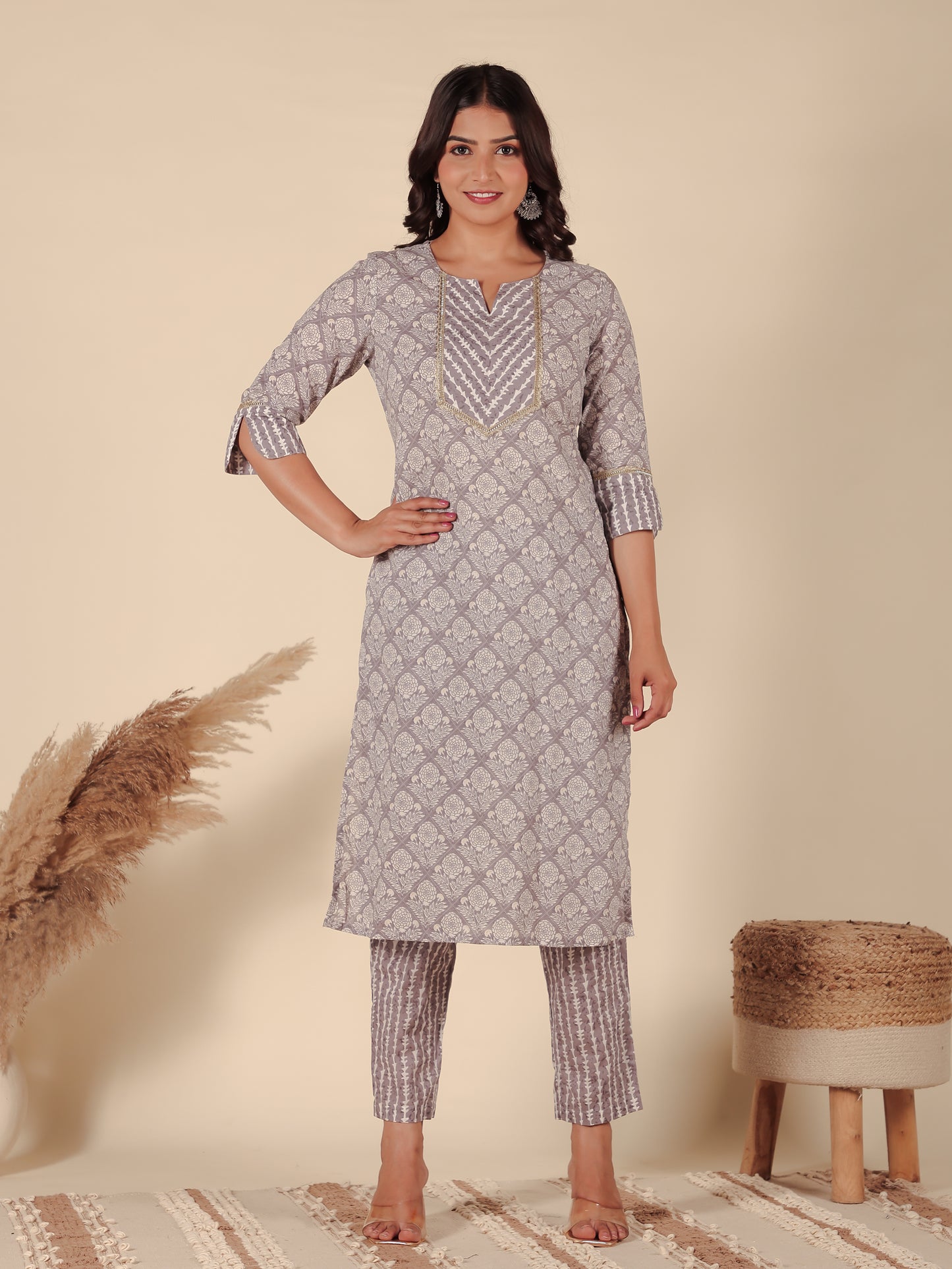 Soft Cotton Floral Kurta