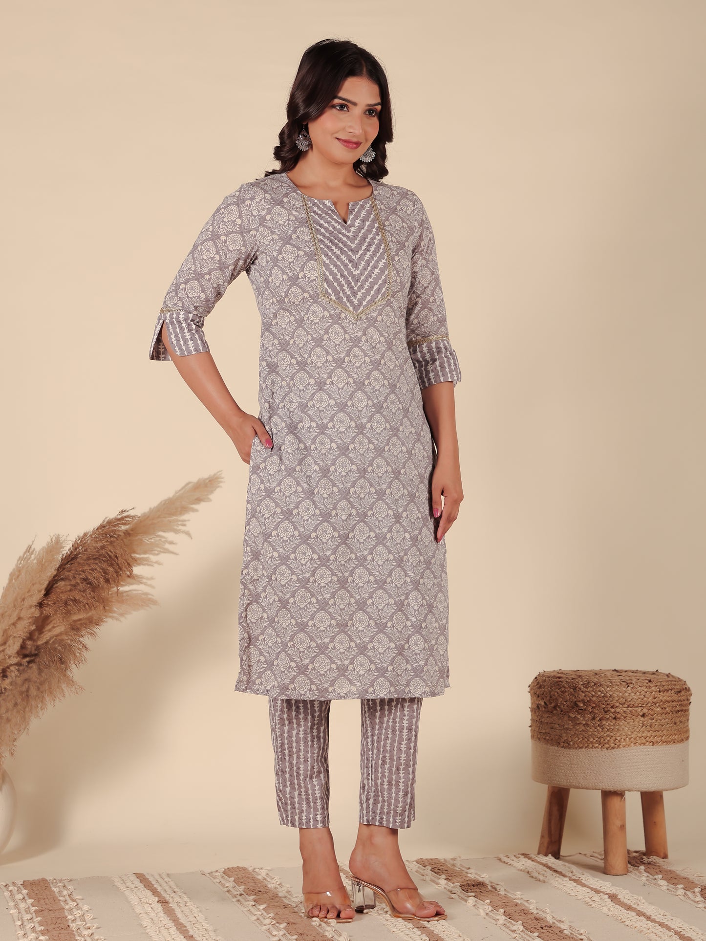 Soft Cotton Floral Kurta