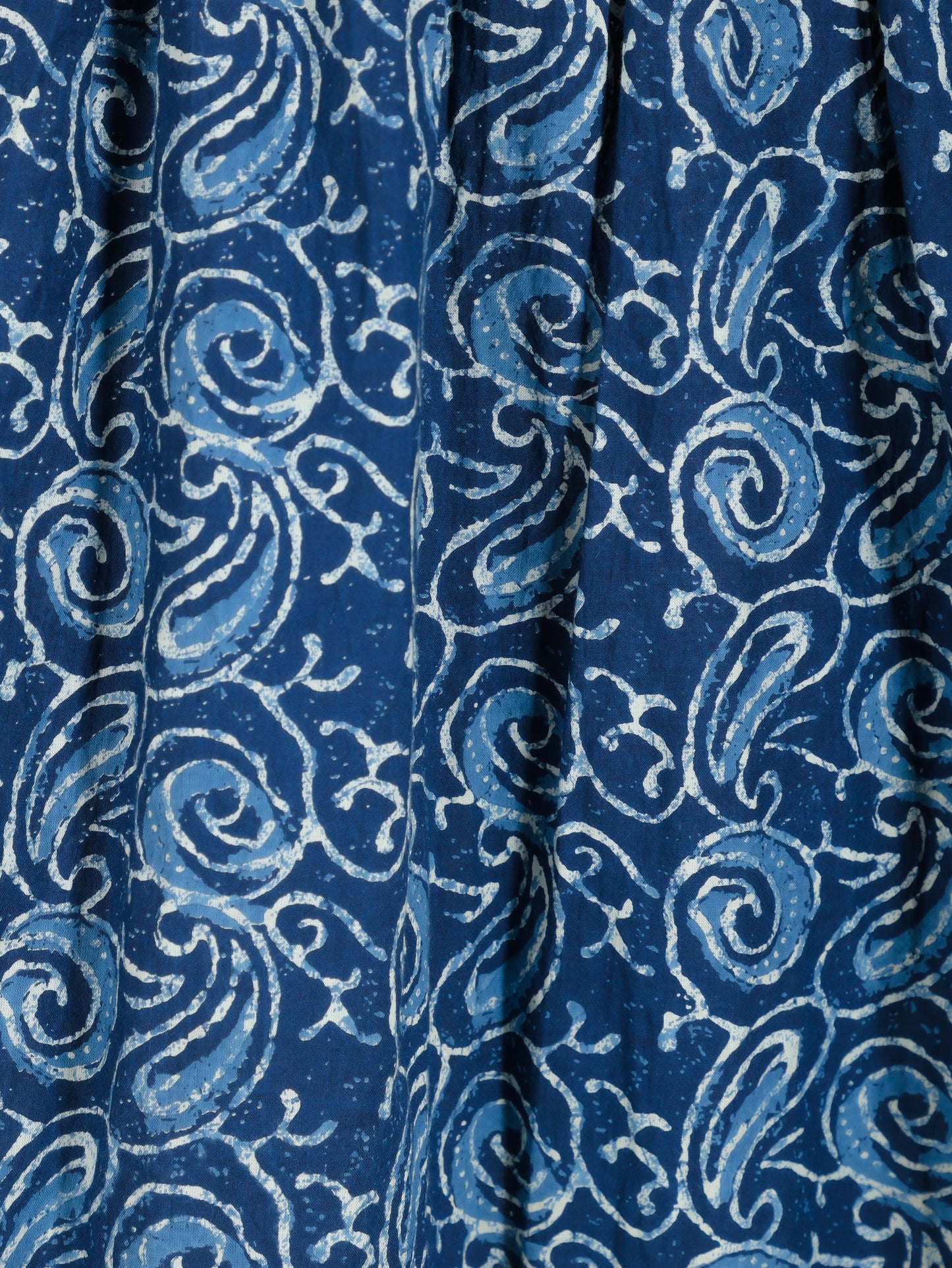 Soft Cotton Paisley Naira Cut Blue Kurta