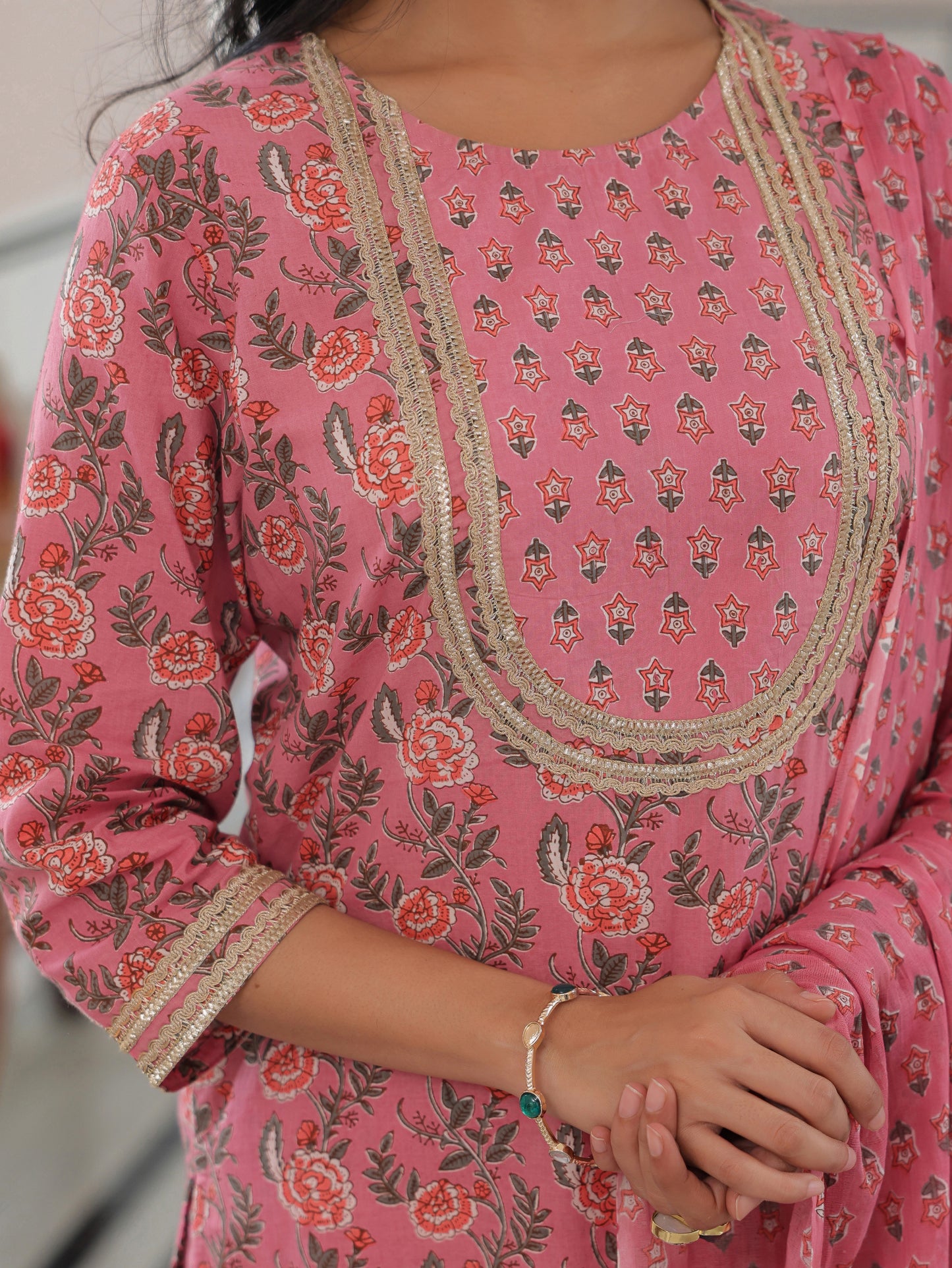 Soft Cotton Floral Kurta