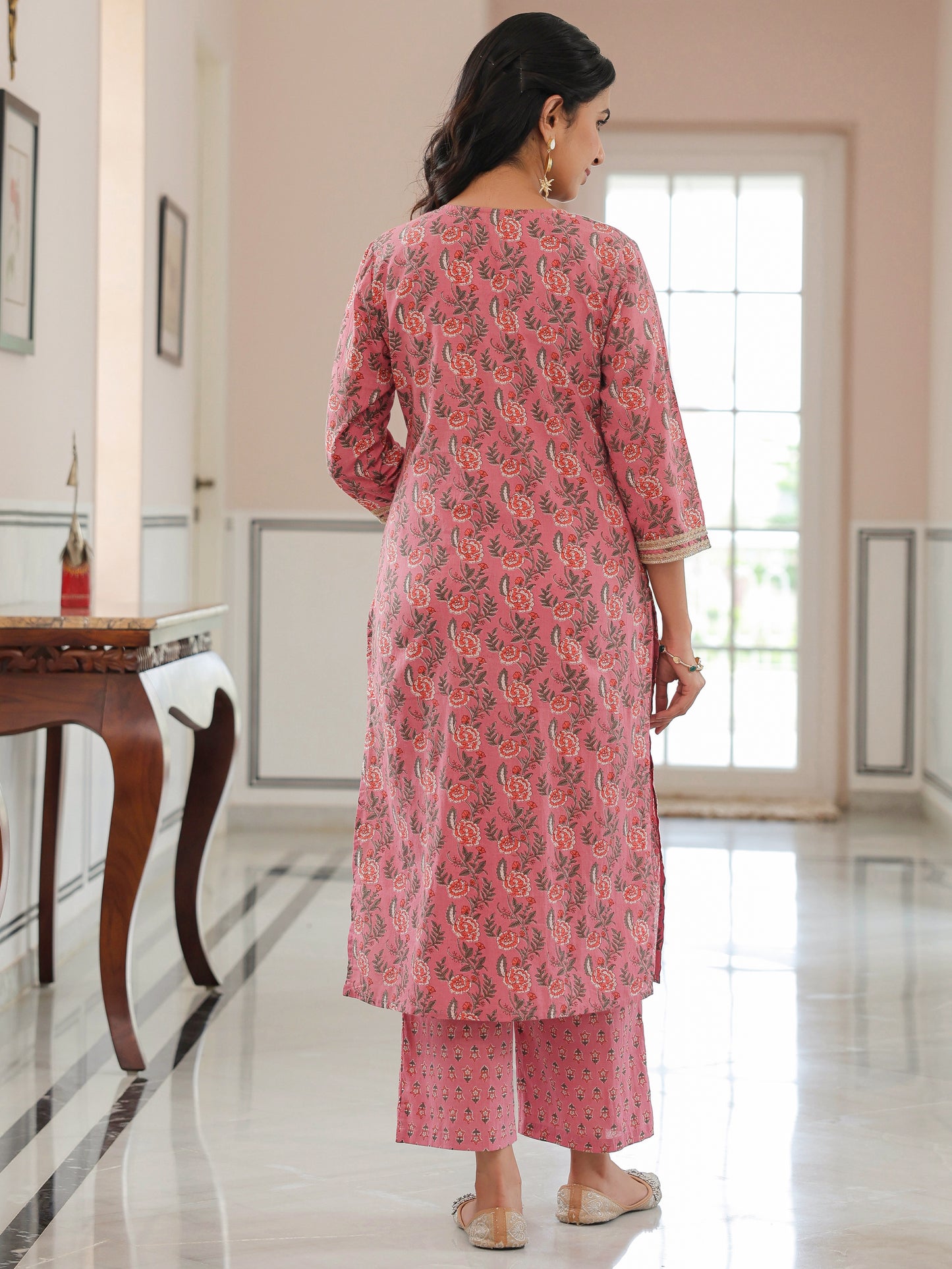 Soft Cotton Floral Kurta