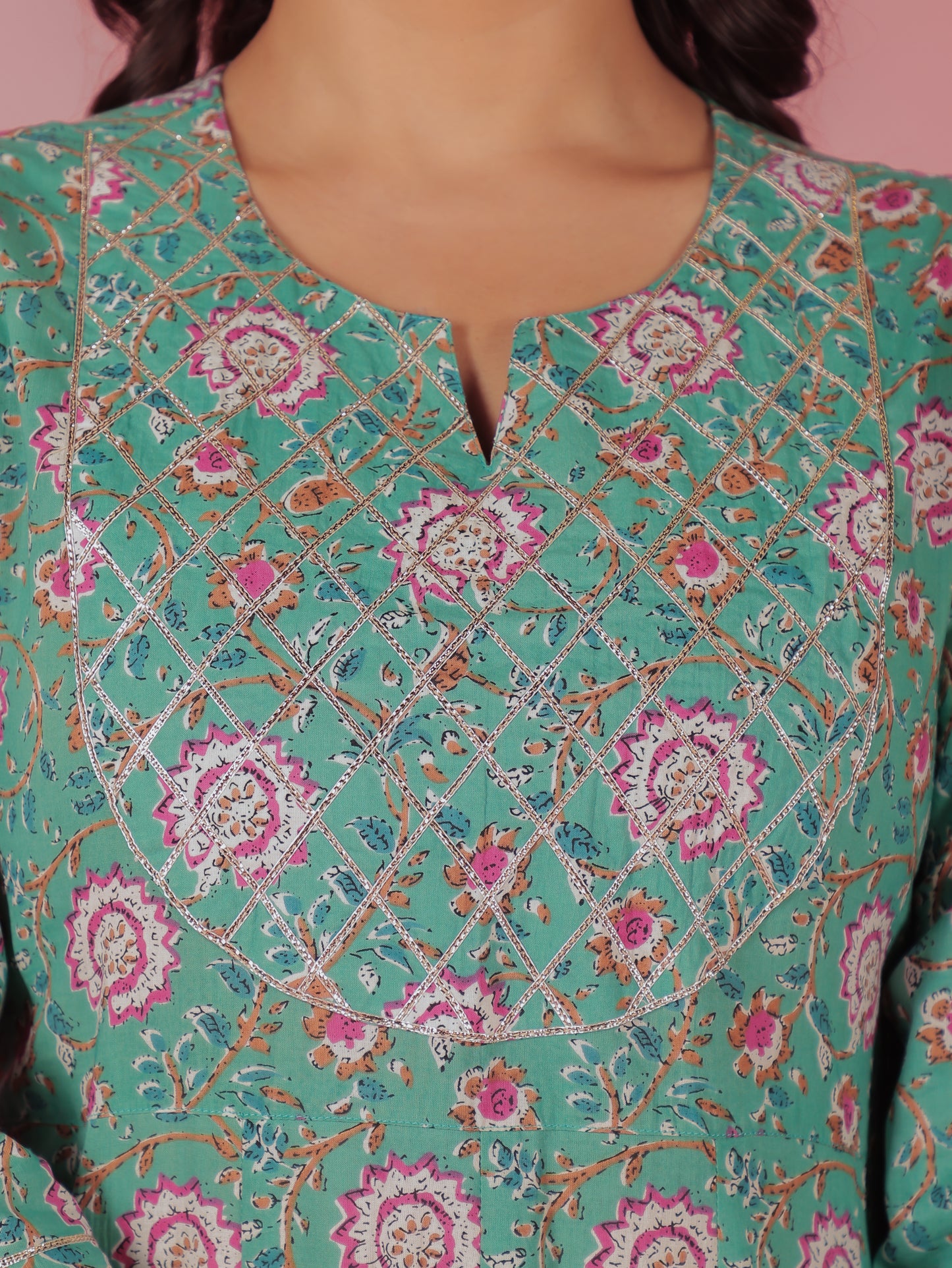 Soft Cotton Floral Kurta