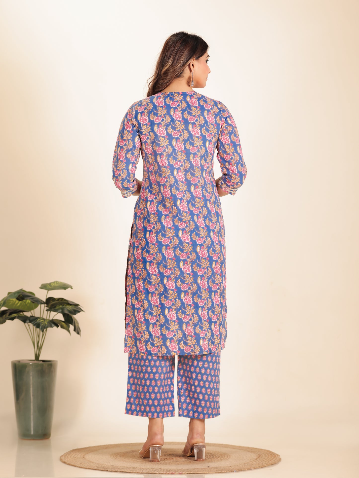 Soft Cotton Floral Kurta