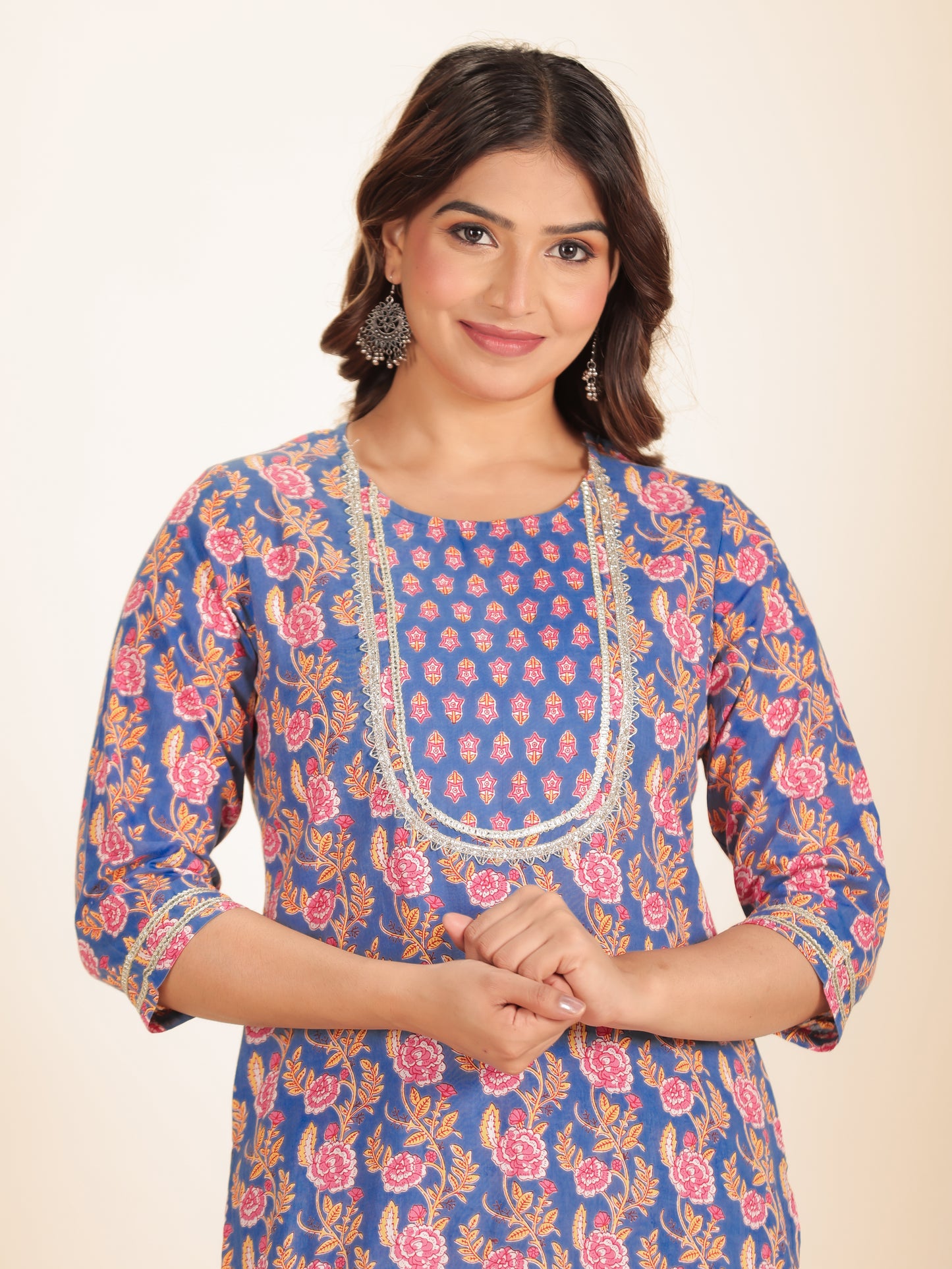 Soft Cotton Floral Kurta