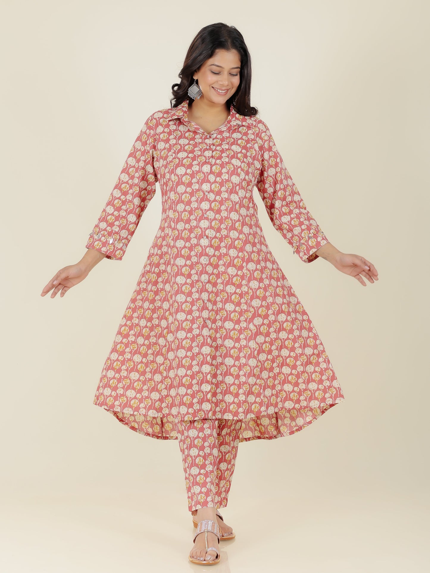 Soft Cotton Floral Kurta