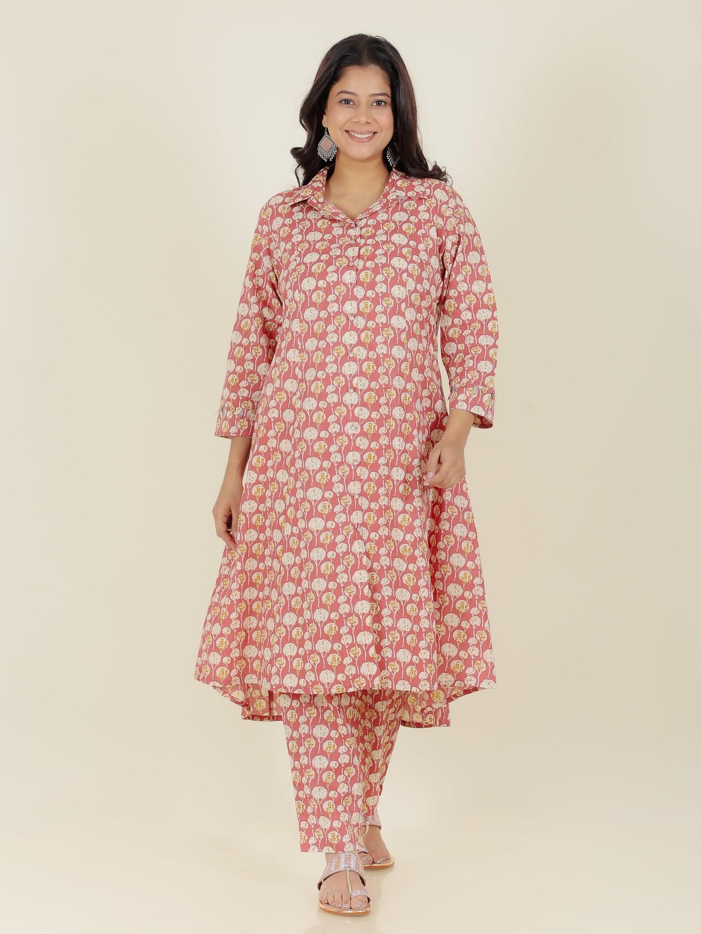 Soft Cotton Floral Kurta