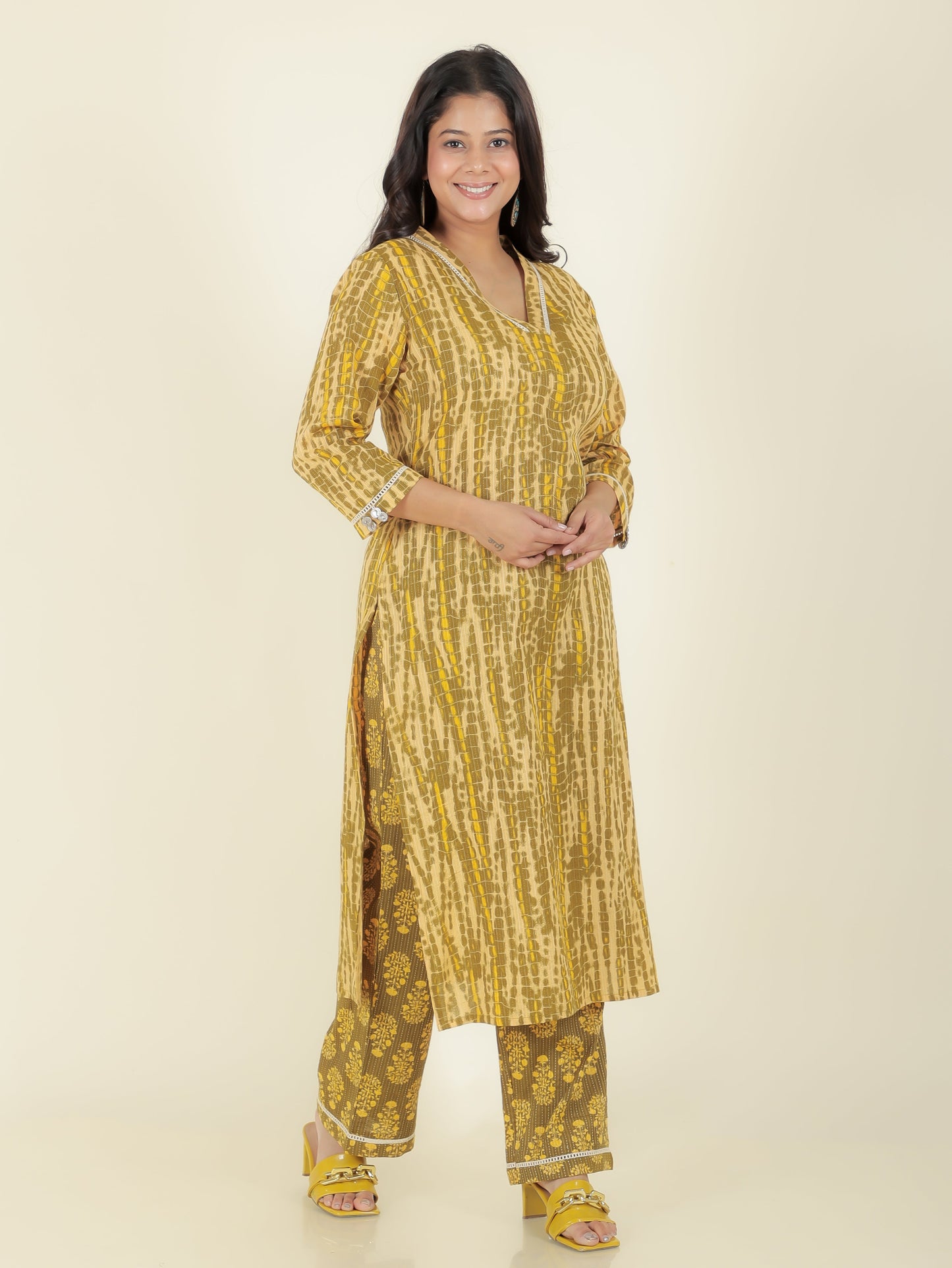 Kantha Cotton Tie-Dye Kurta