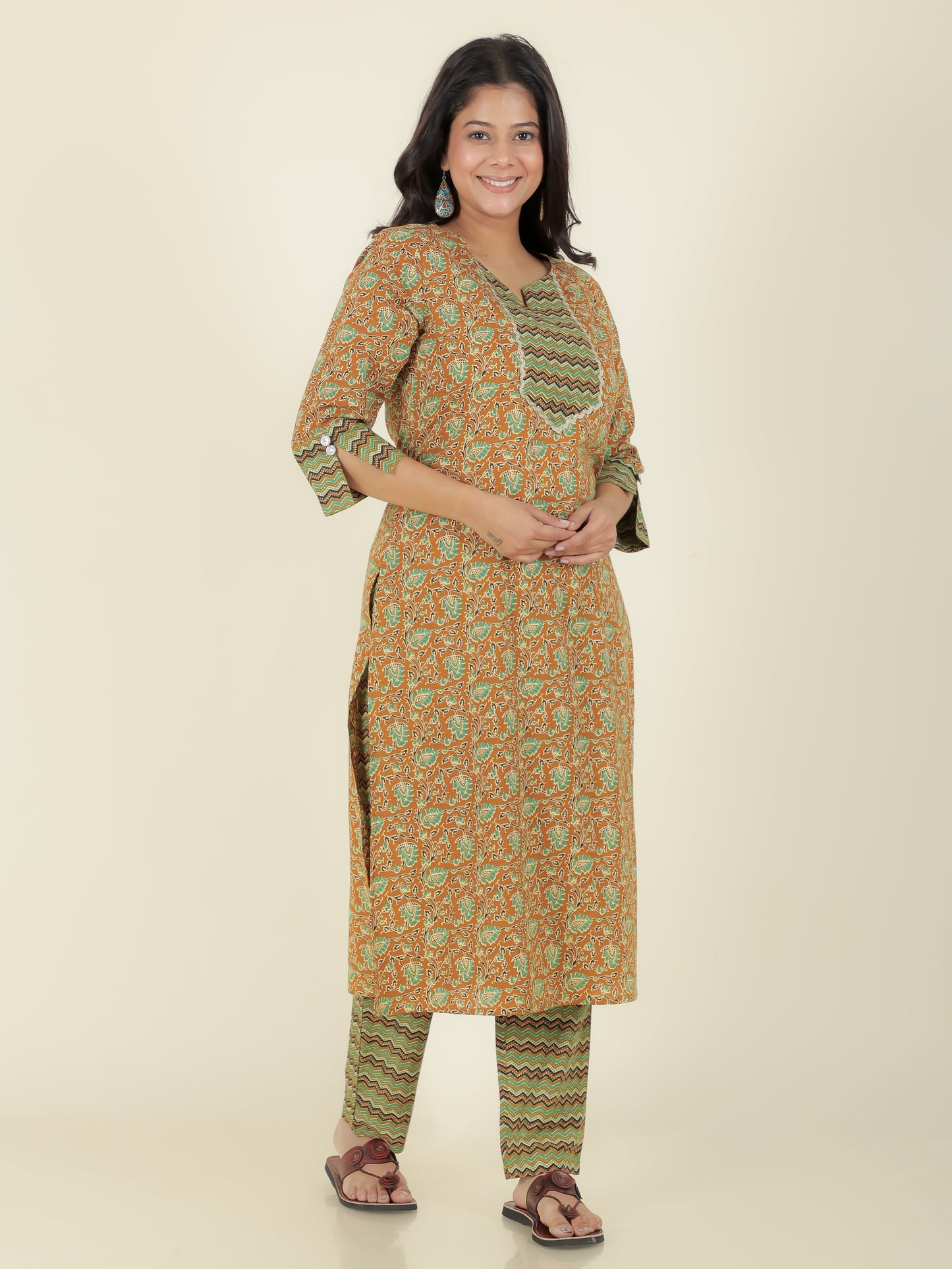 Soft Cotton Floral Kurta