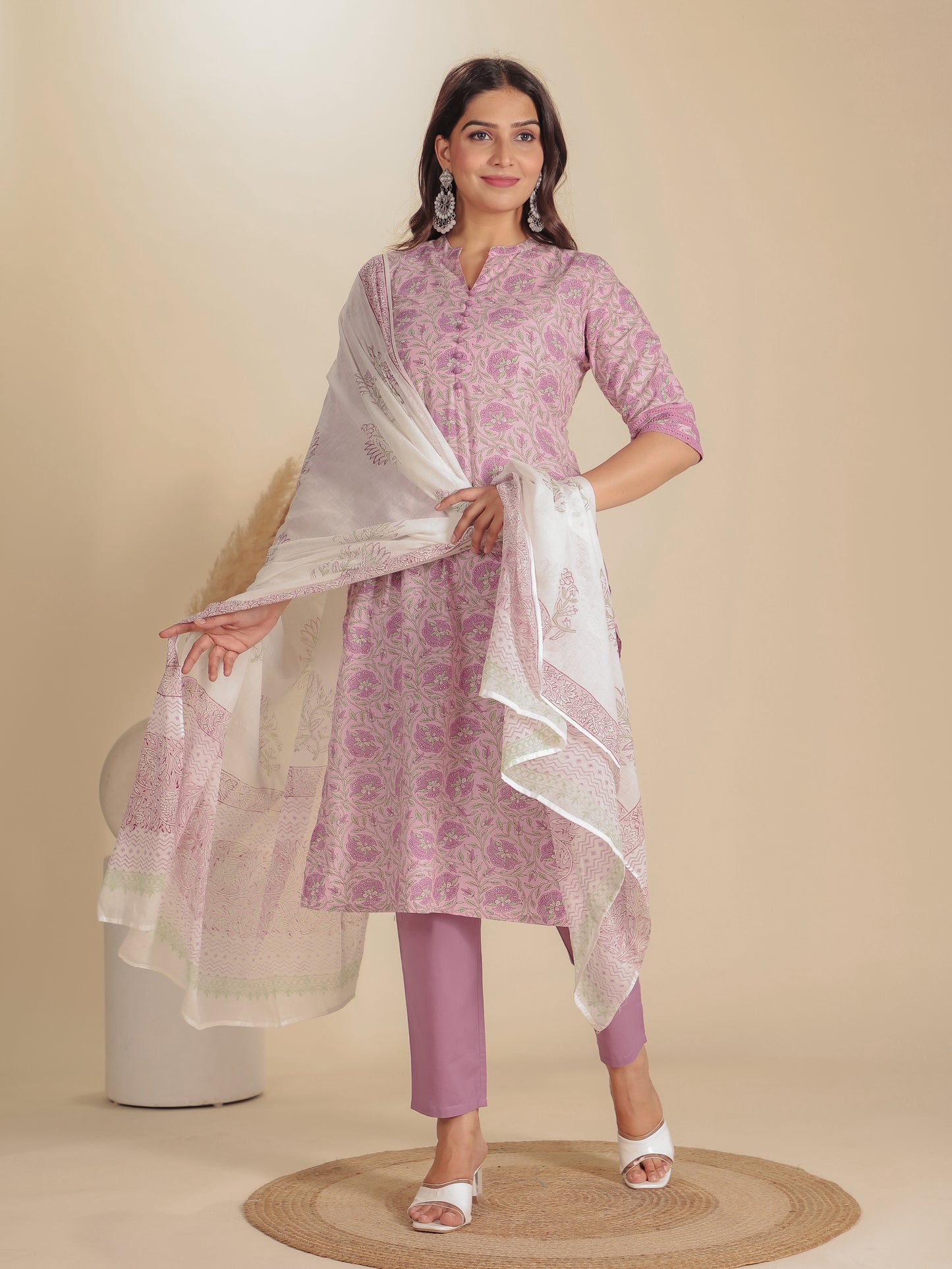 Soft Cotton Floral Kurta