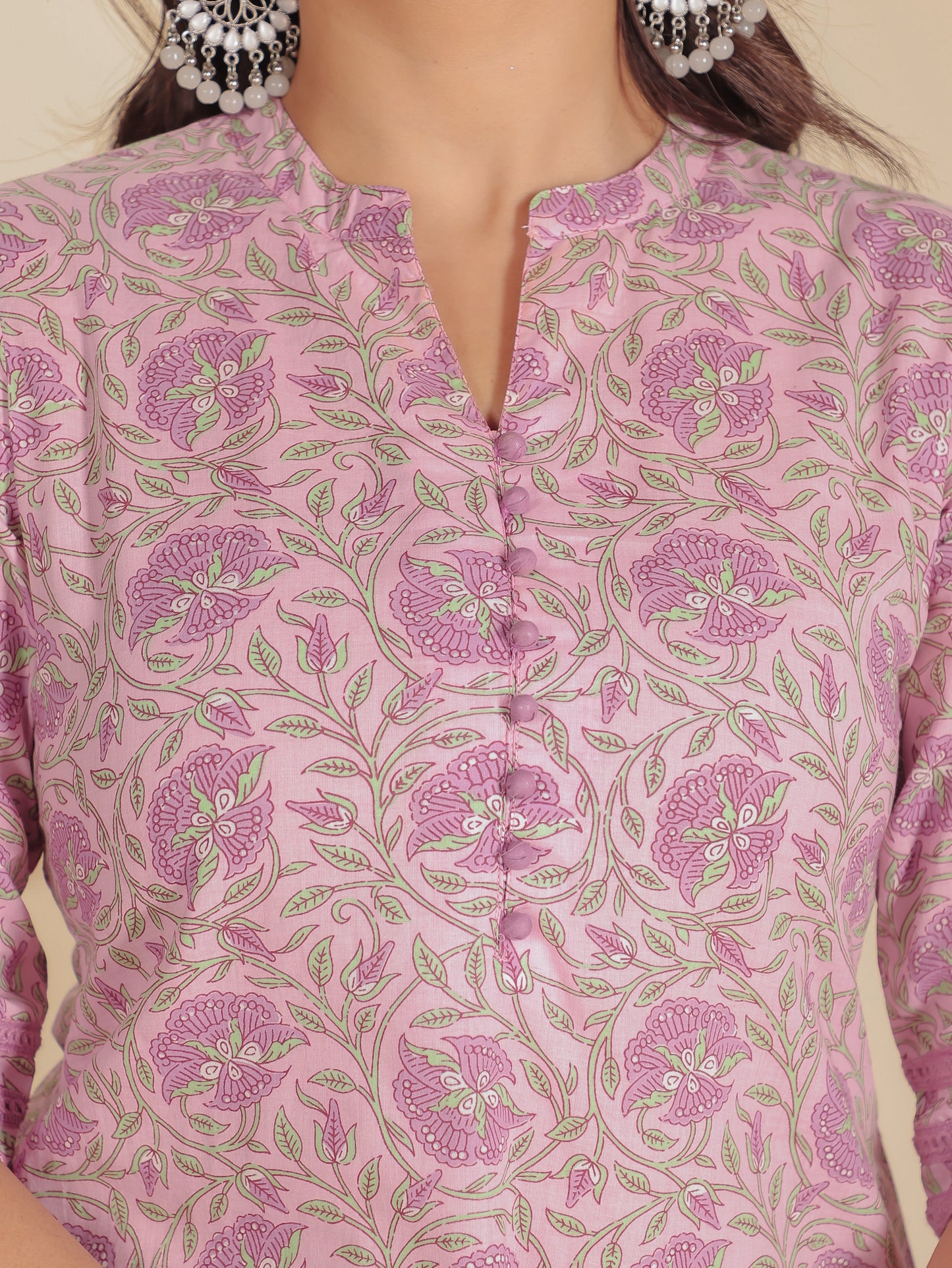 Soft Cotton Floral Kurta