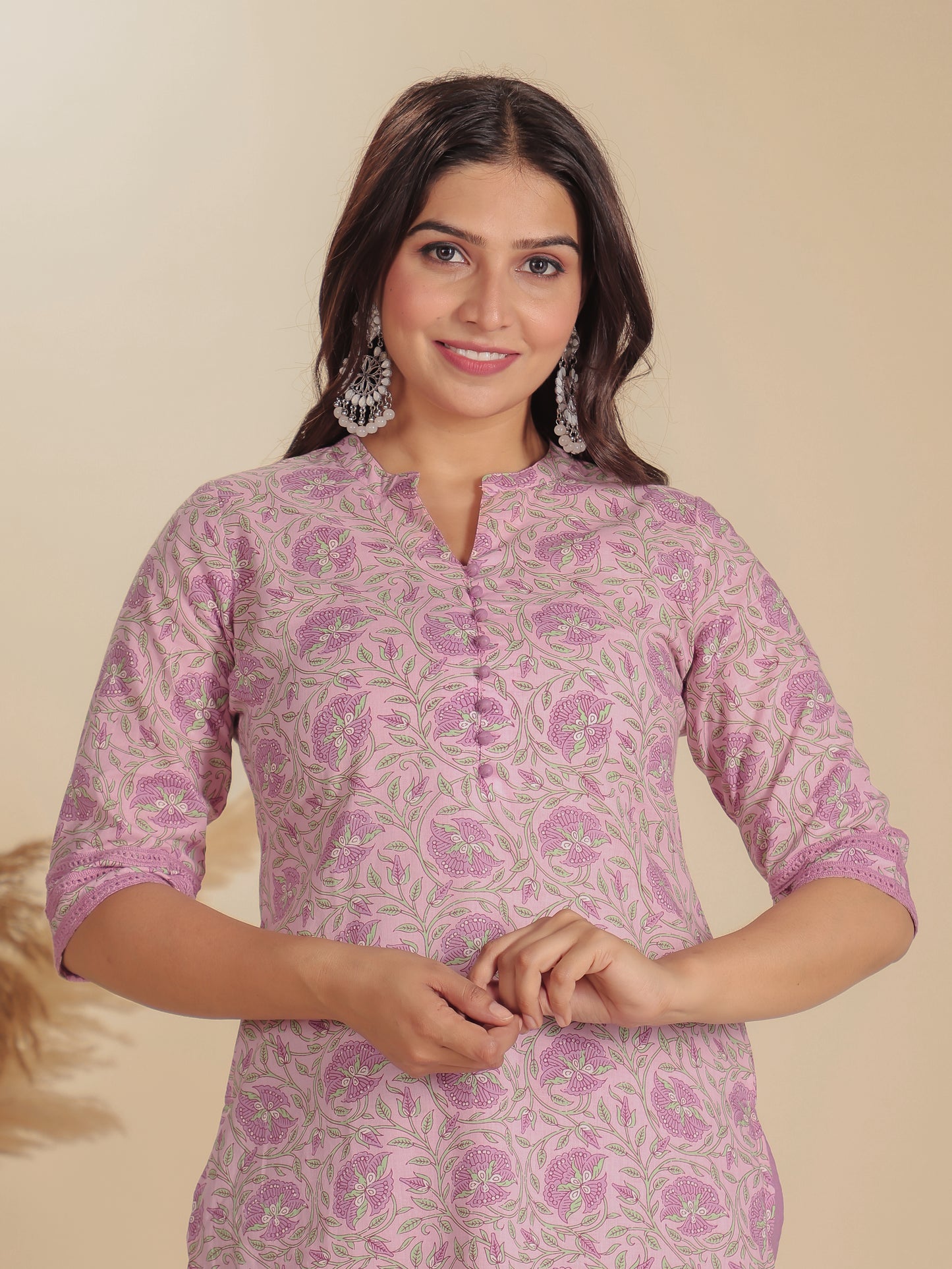 Soft Cotton Floral Kurta