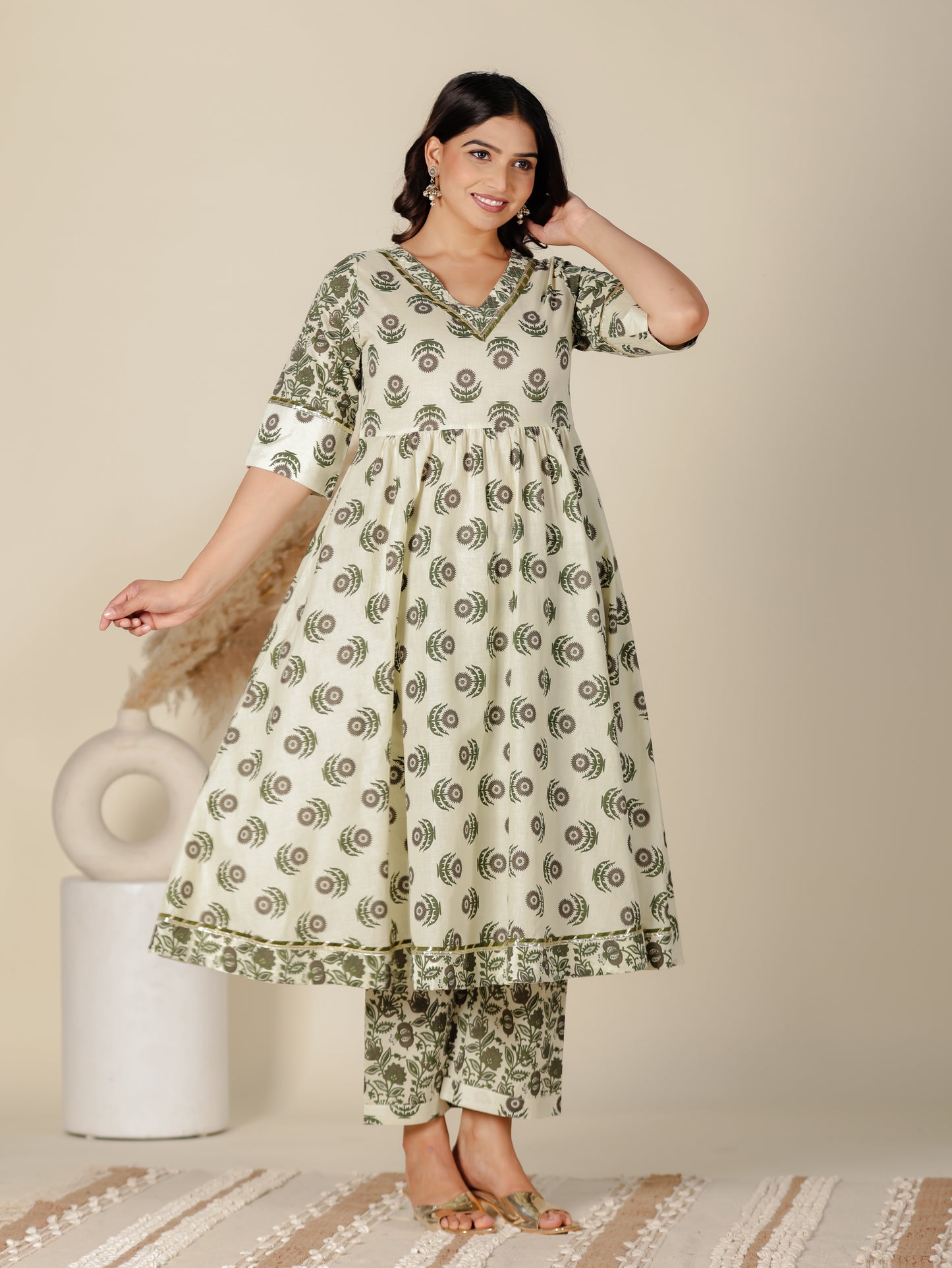 Soft Cotton Block Kurta