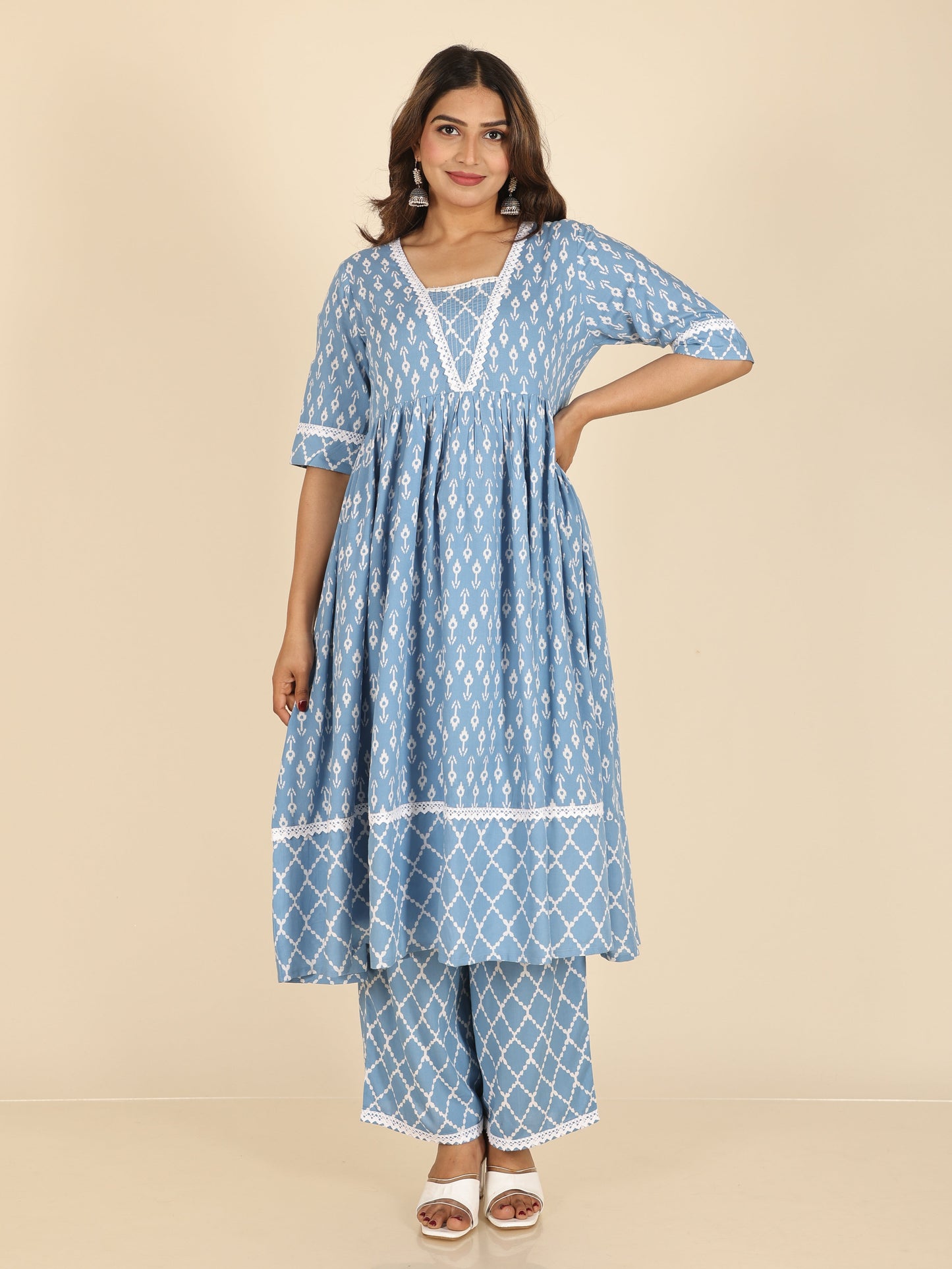 Rayon Ikat Kurta