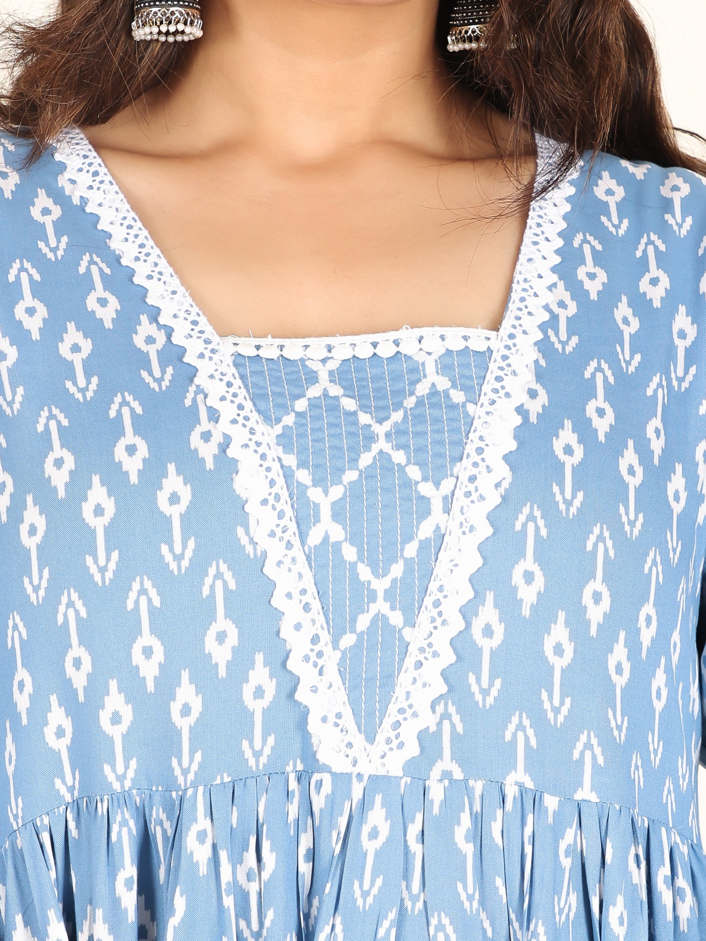 Rayon Ikat Kurta