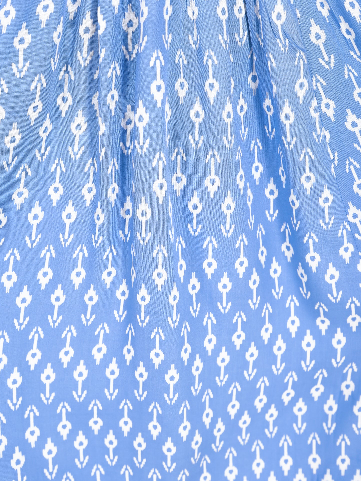Viscose Ikat Anarkali Blue Kurta