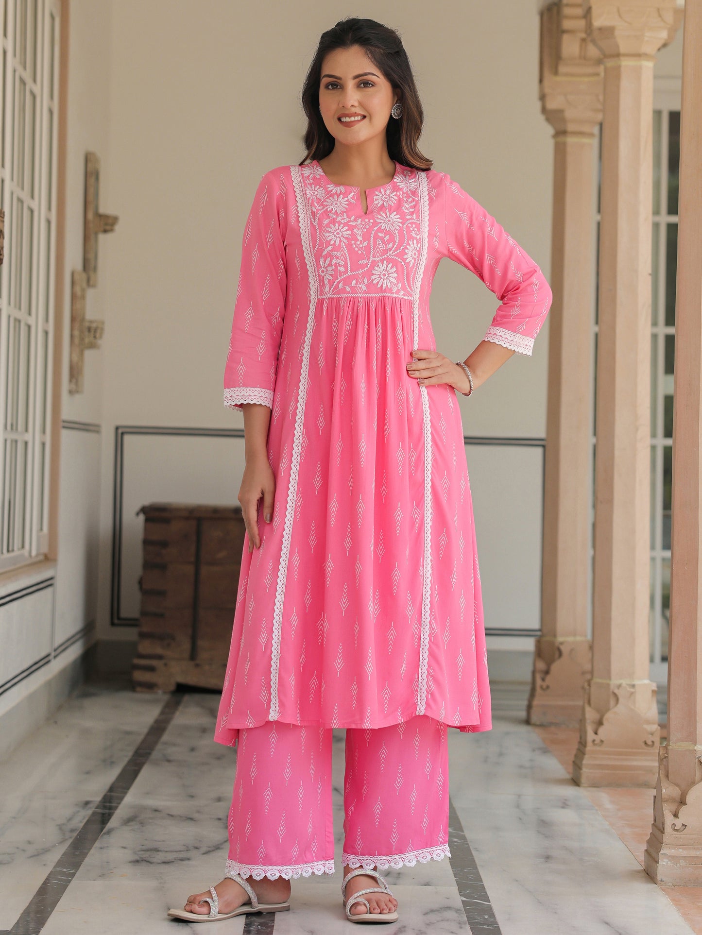 Rayon Geometric Kurta