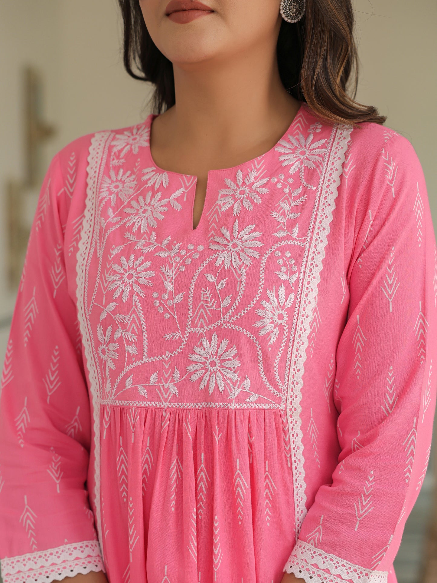 Rayon Geometric Kurta