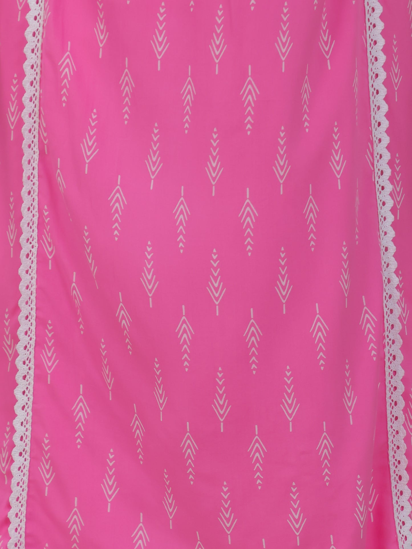 Viscose Geometric Panelled Pink Kurta