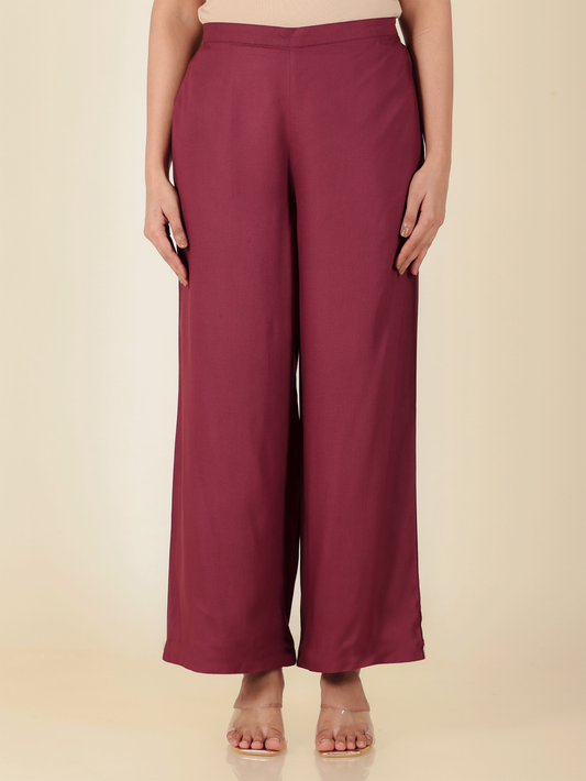 Viscose Solid purple Palazzo