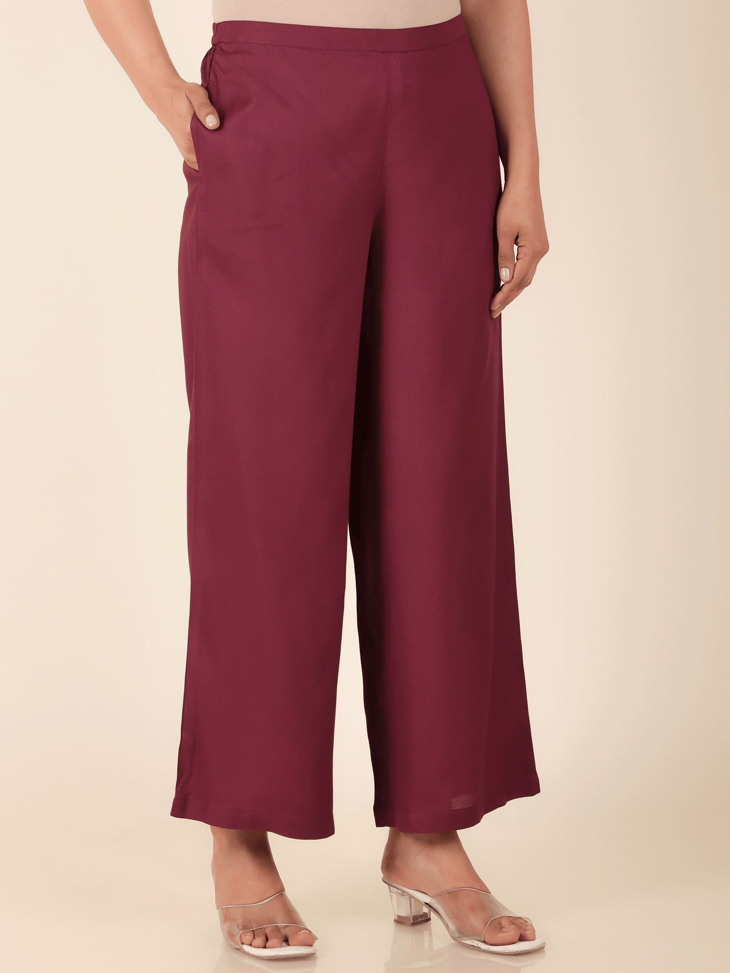 Viscose Solid Pathani Maroon Kurta