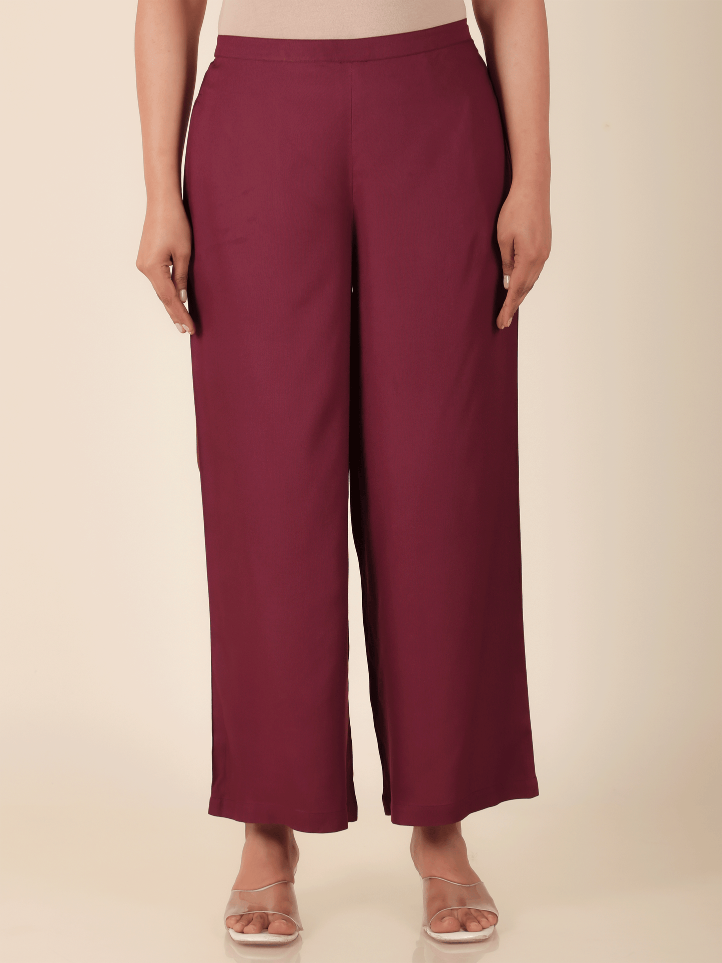 Viscose Solid Pathani Maroon Kurta