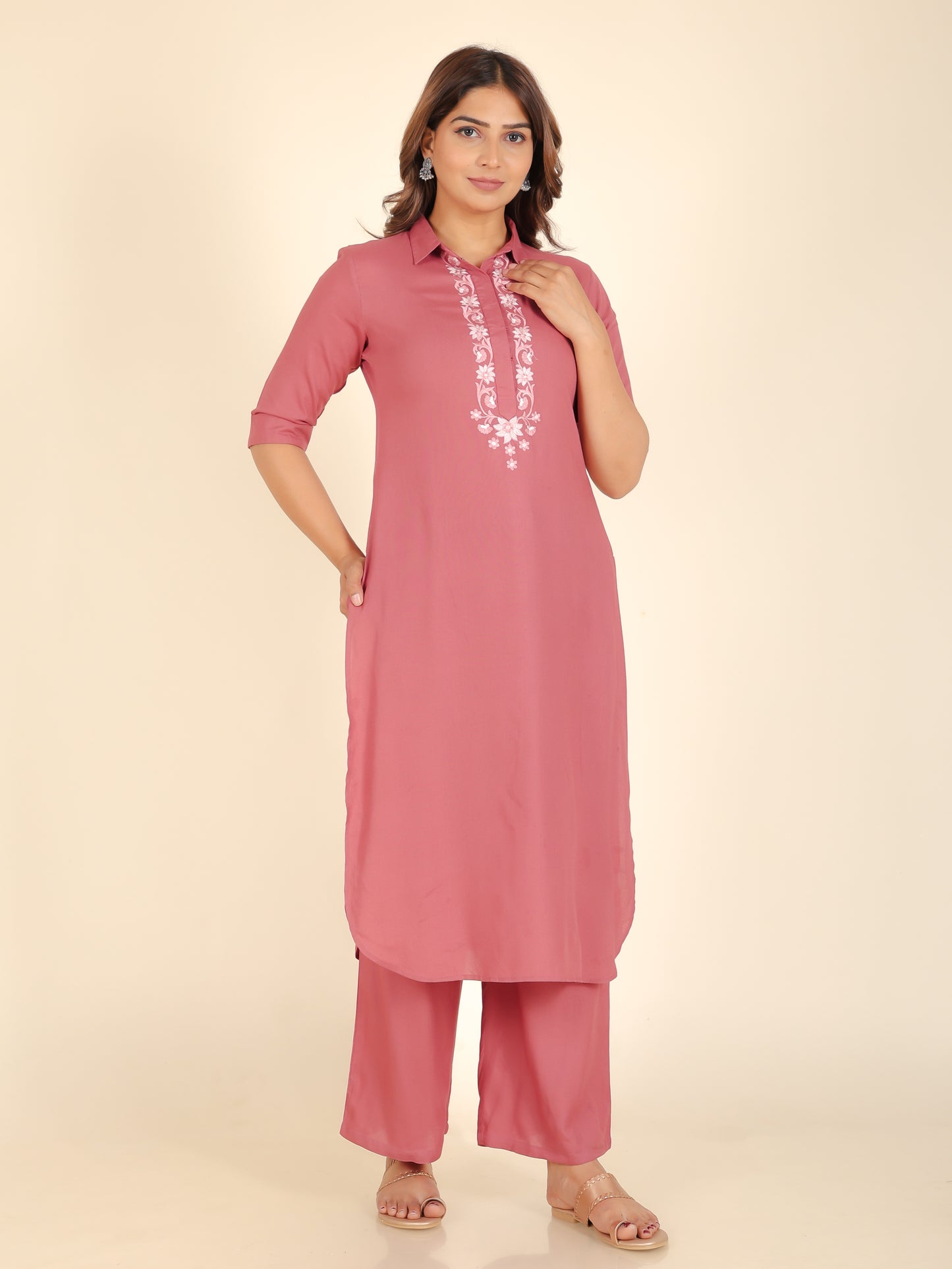 Rayon Solid Kurta