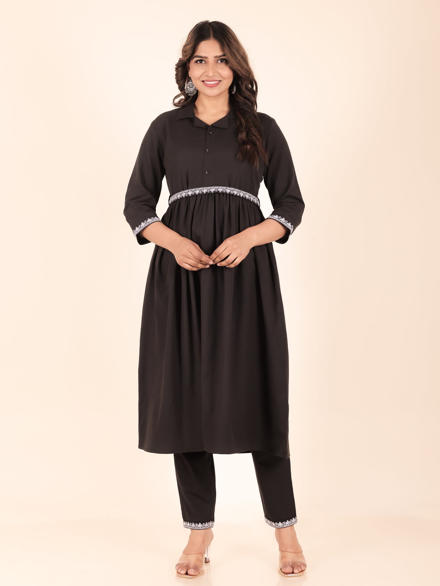 Linen Cotton Solid Kurta