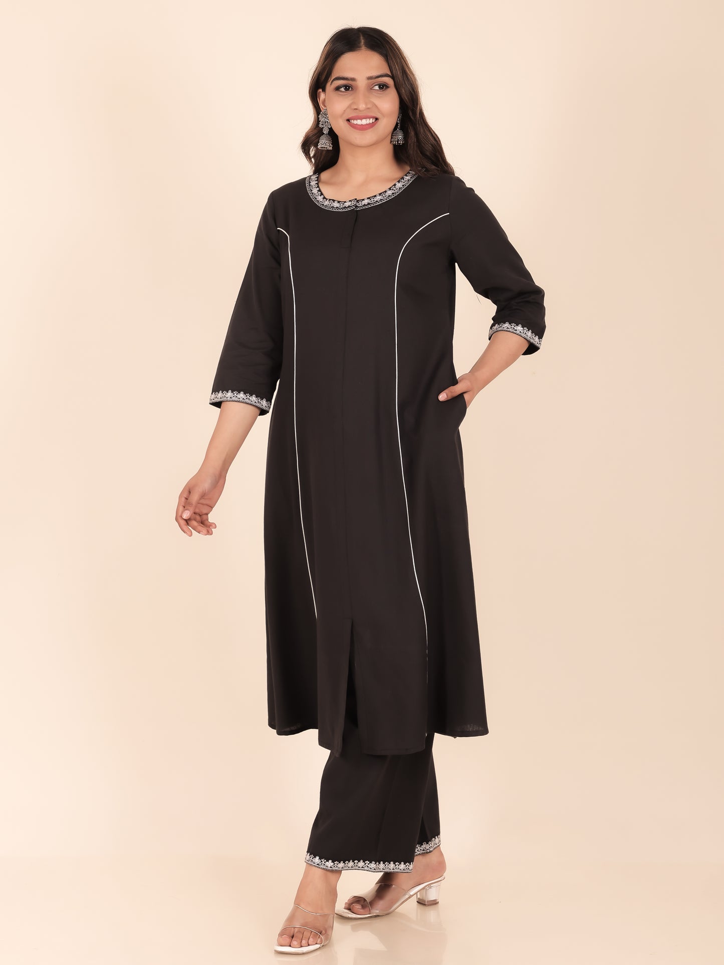 Linen Cotton Solid Kurta