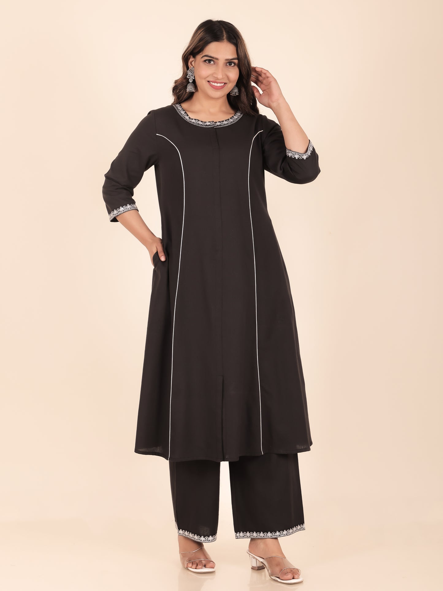 Linen Cotton Solid Kurta