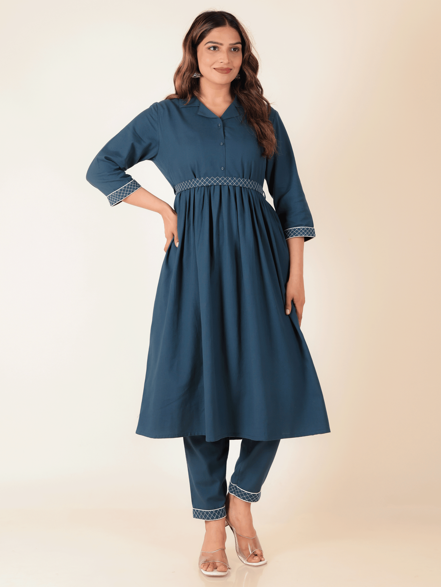 Linen Cotton Solid Kurta