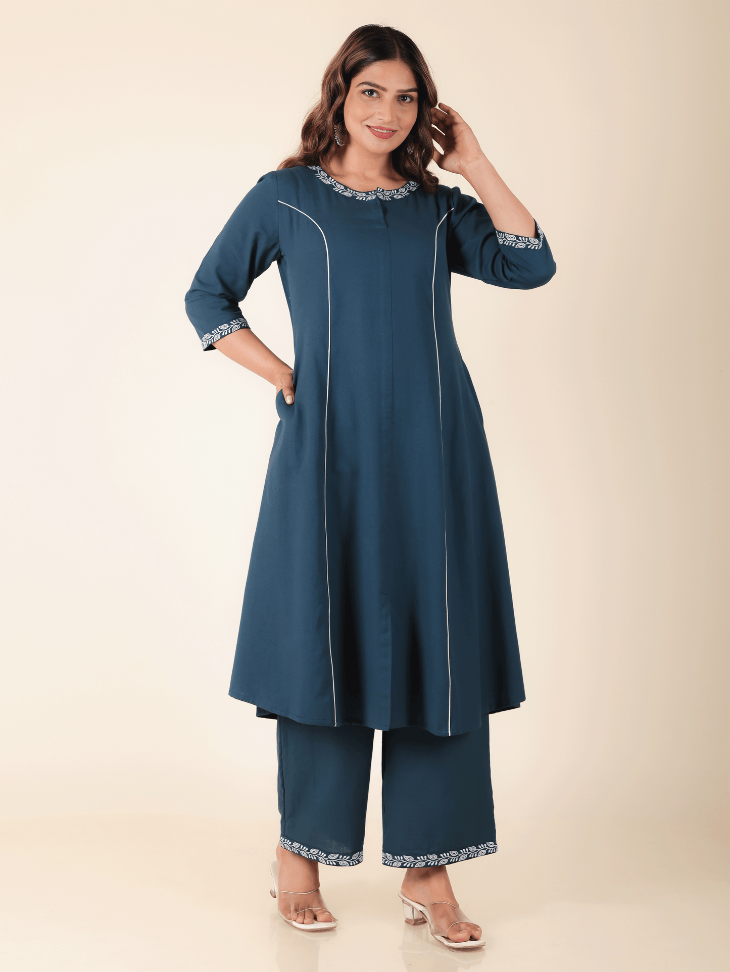 Linen Cotton Solid Kurta