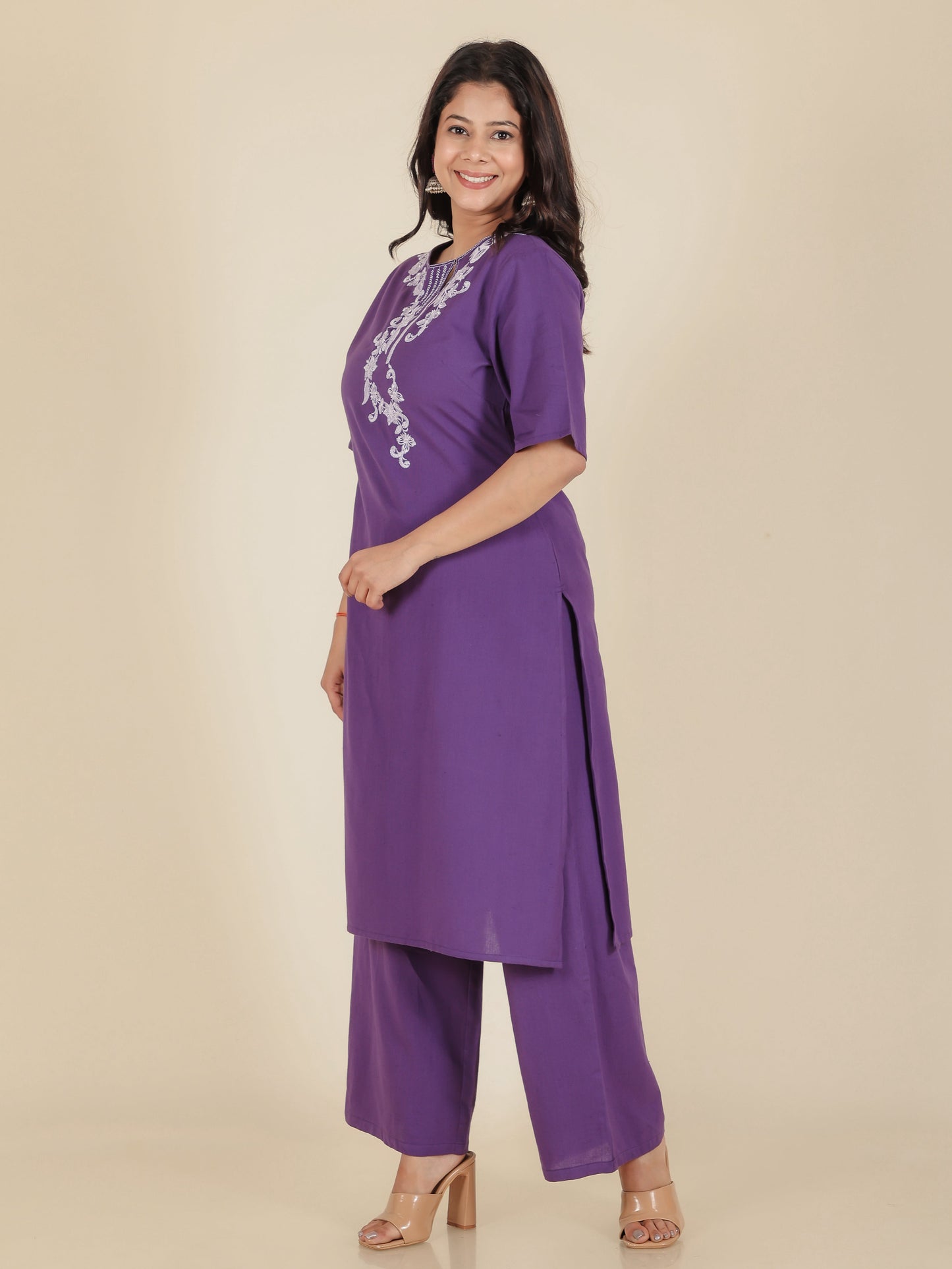 Linen Cotton Solid Kurta