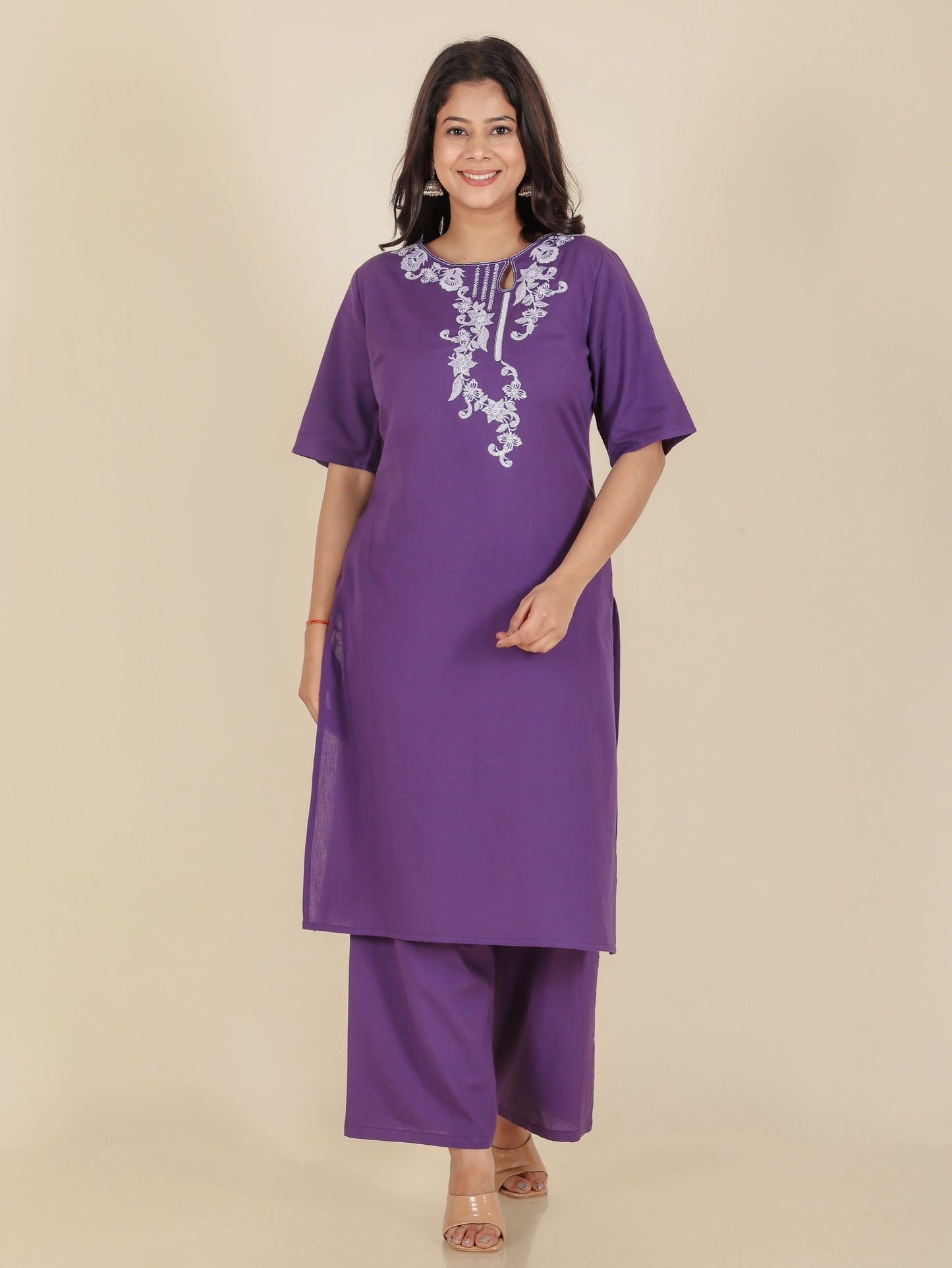 Linen Cotton Solid Kurta