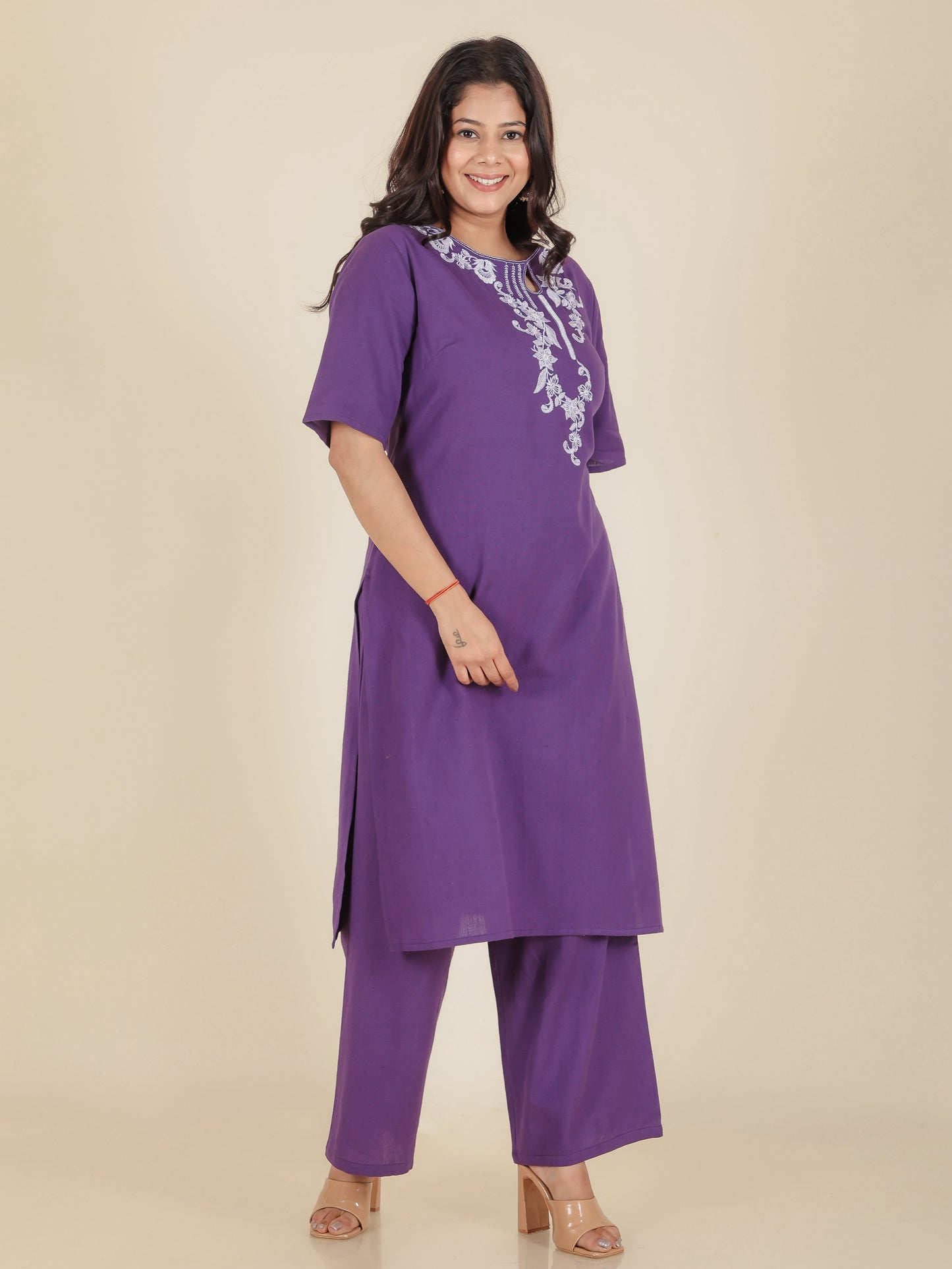 Linen Cotton Solid Kurta